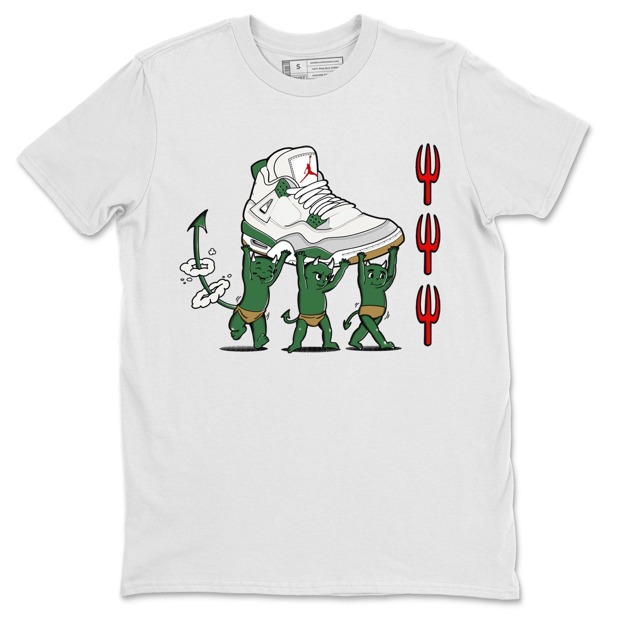 Devil Babies snkmatch Tees - Air Jordan 4 Pine Green