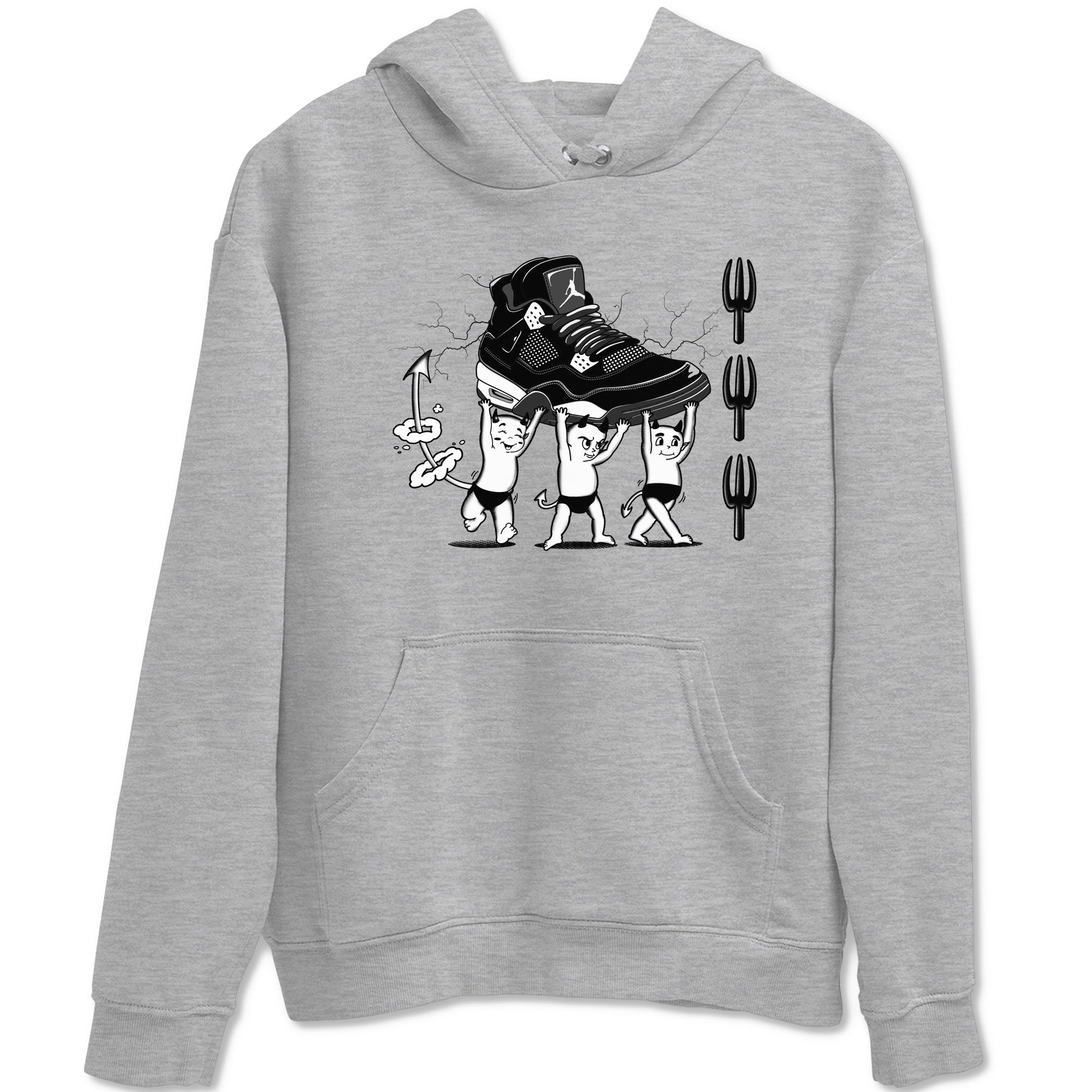 Devil Babies snkmatch Tees - Air Jordan 4 White Thunder