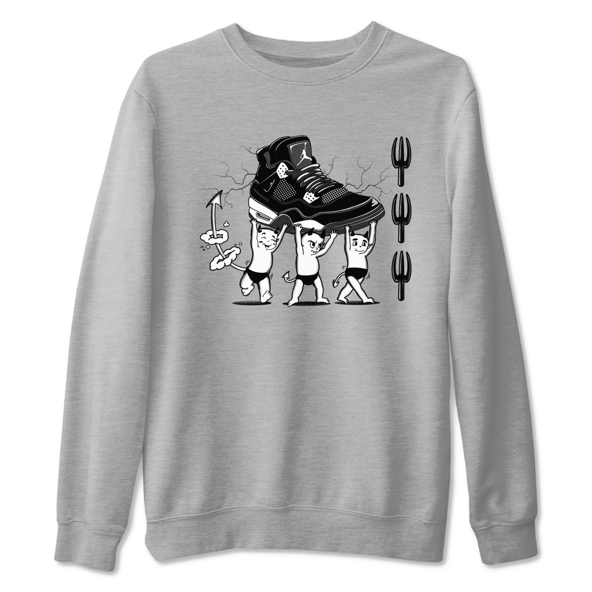 Devil Babies snkmatch Tees - Air Jordan 4 White Thunder