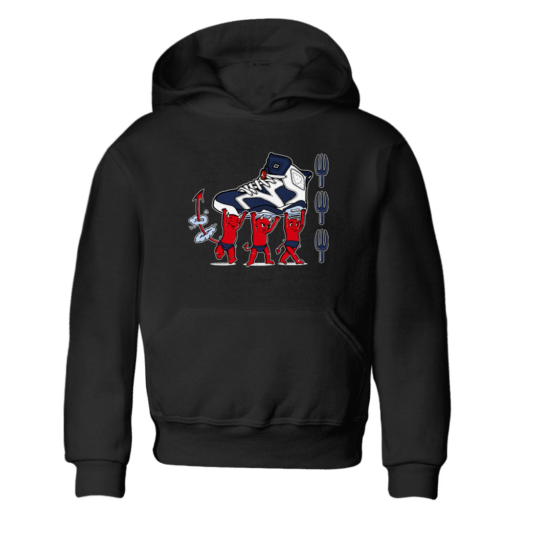 Devil Babies snkmatch Tees Kids - Air Jordan 6 White And Midnight Navy