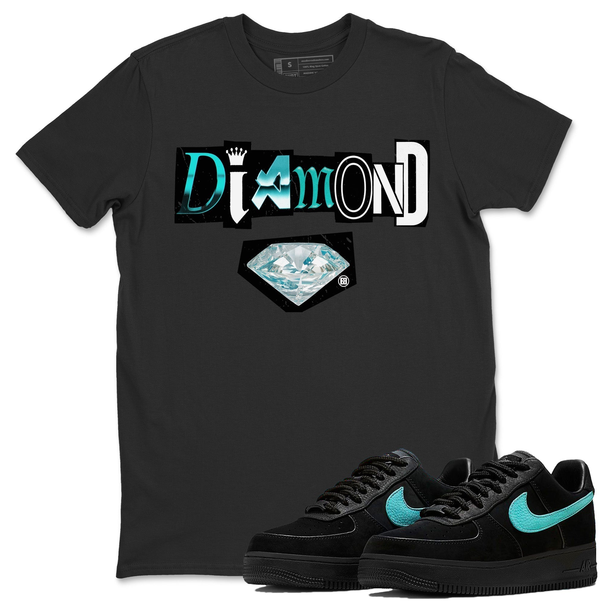 Diamond Letter Unisex Tops - Air Force 1 Tiffany