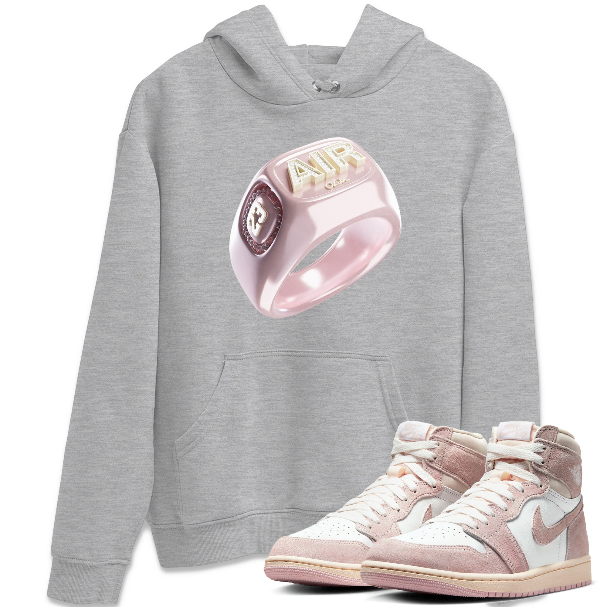 Diamond Ring Unisex Tops - Air Jordan 1 Washed Pink