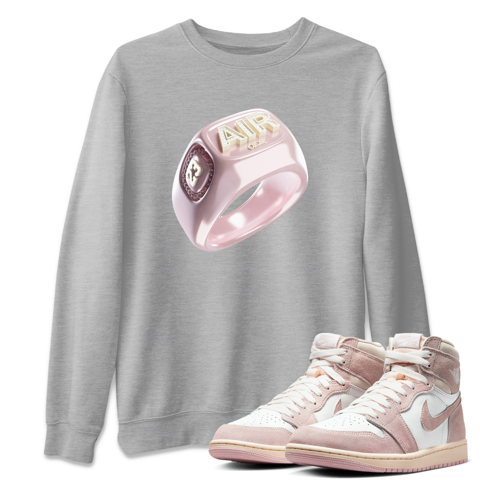 Diamond Ring Unisex Tops - Air Jordan 1 Washed Pink