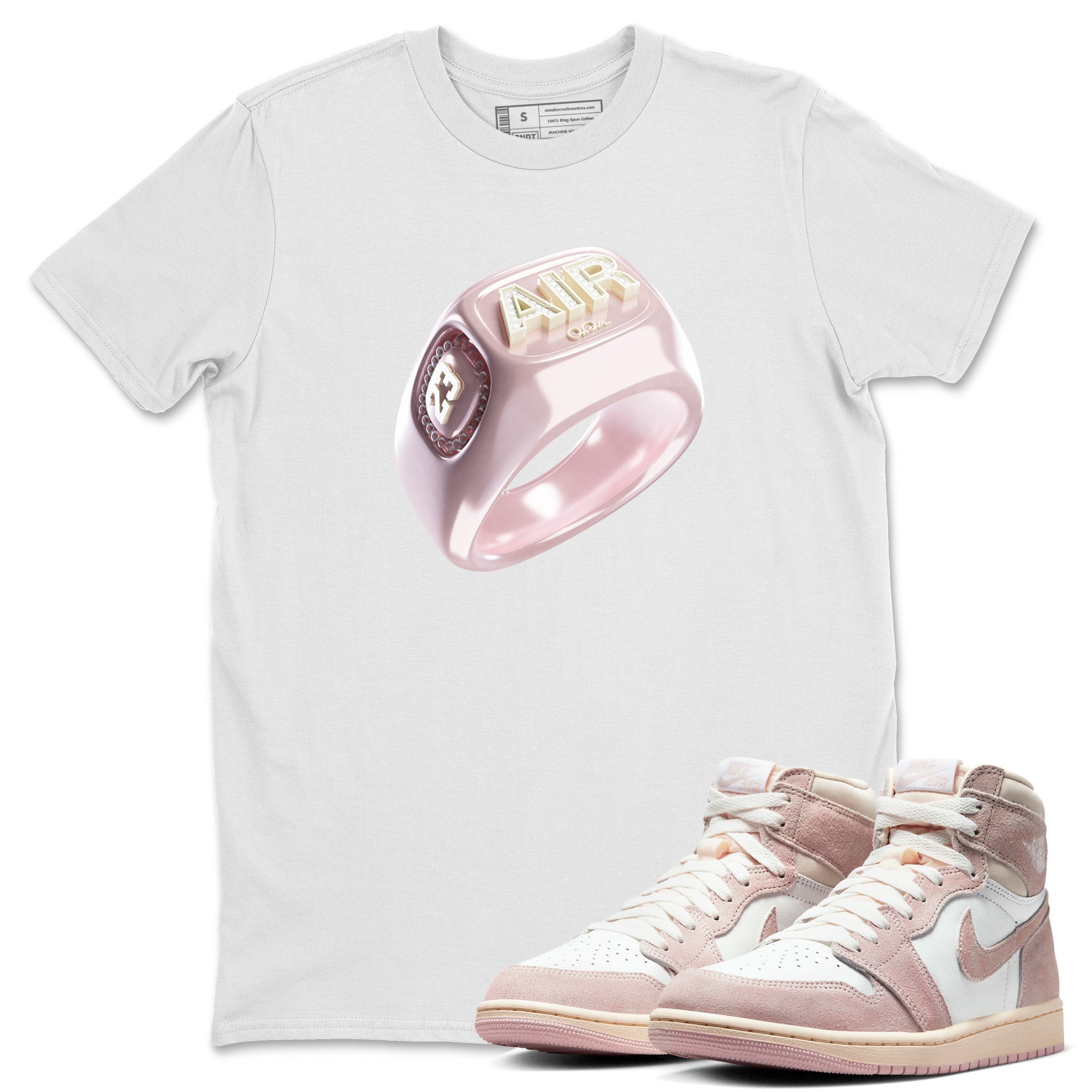 Diamond Ring Unisex Tops - Air Jordan 1 Washed Pink