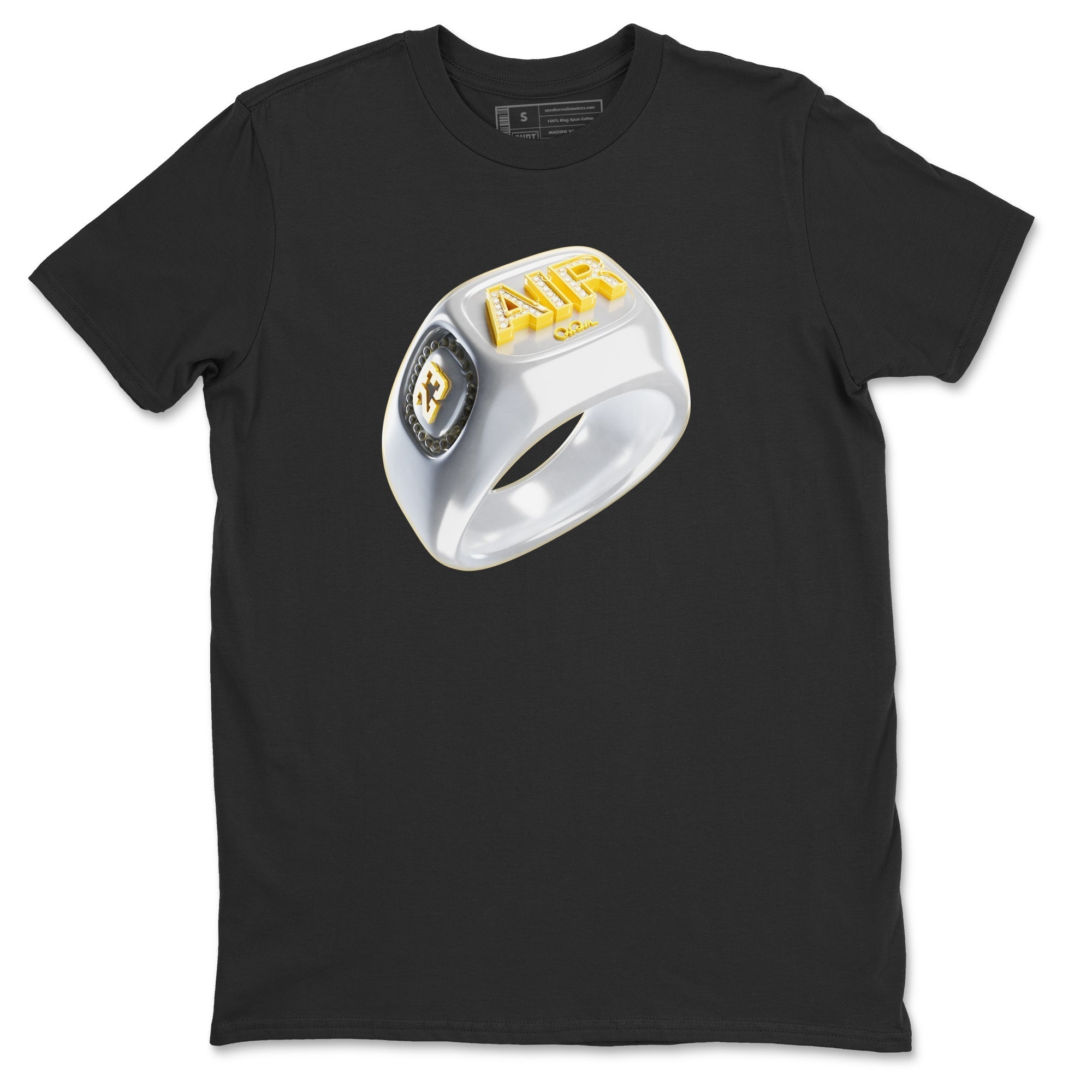 Diamond Ring Unisex Tops - Air Jordan 11 Yellow Python