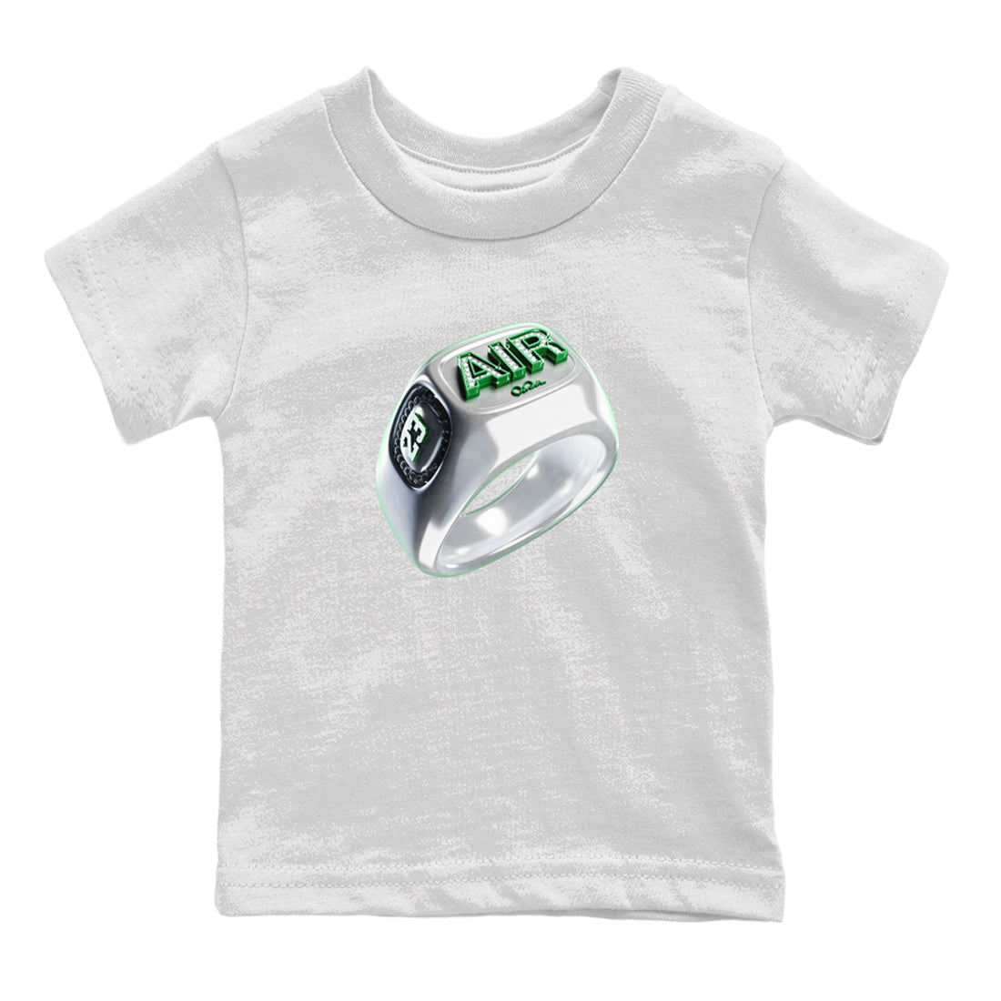 Diamond Ring Kids Tops - Air Jordan 4 Pine Green