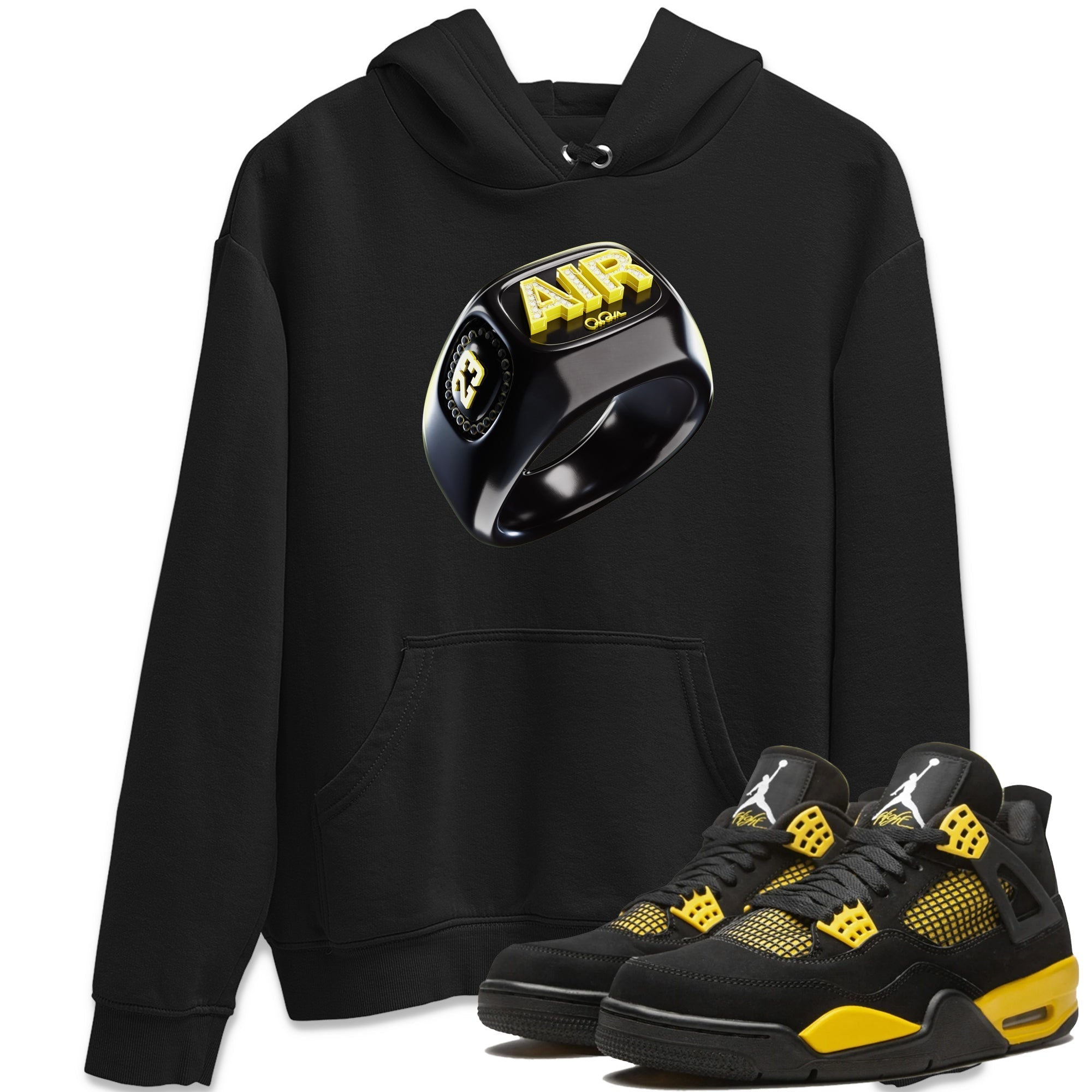 Diamond Ring Unisex Tops - Air Jordan 4 Thunder