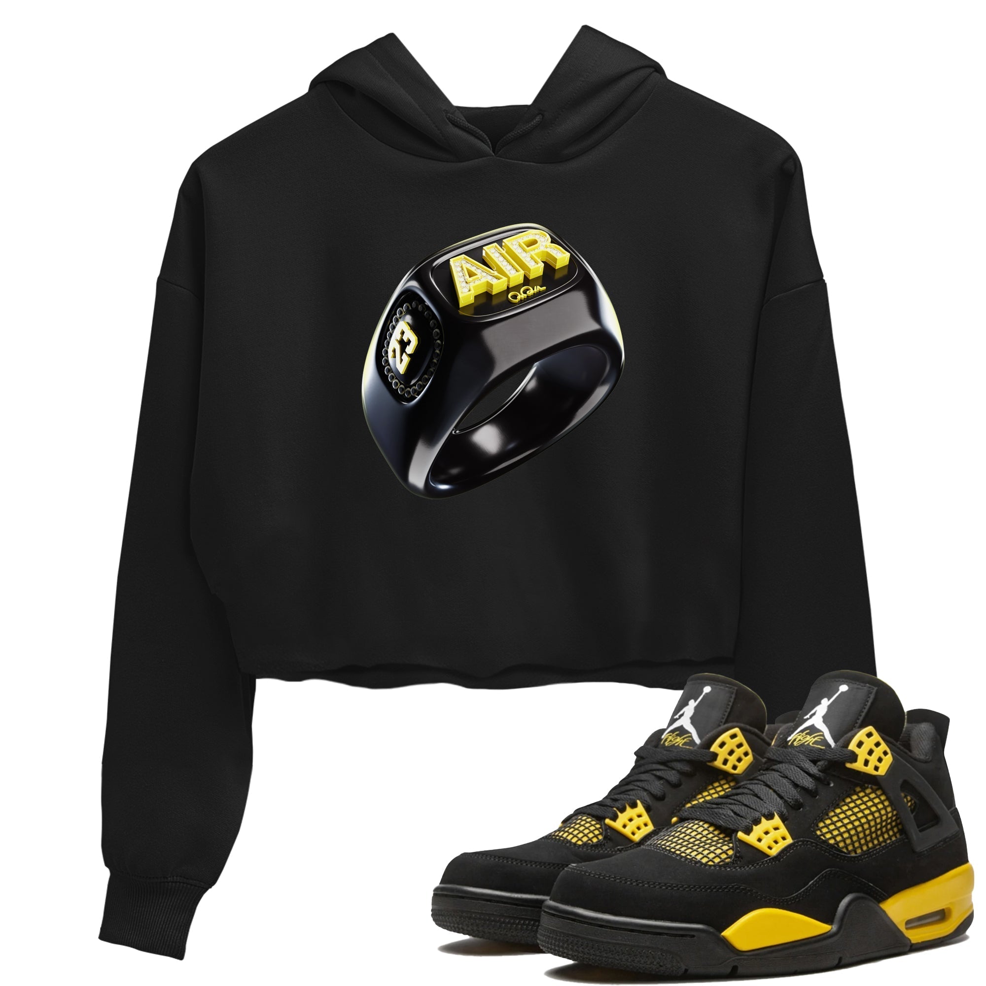 Diamond Ring Women's Tops - Air Jordan 4 Thunder