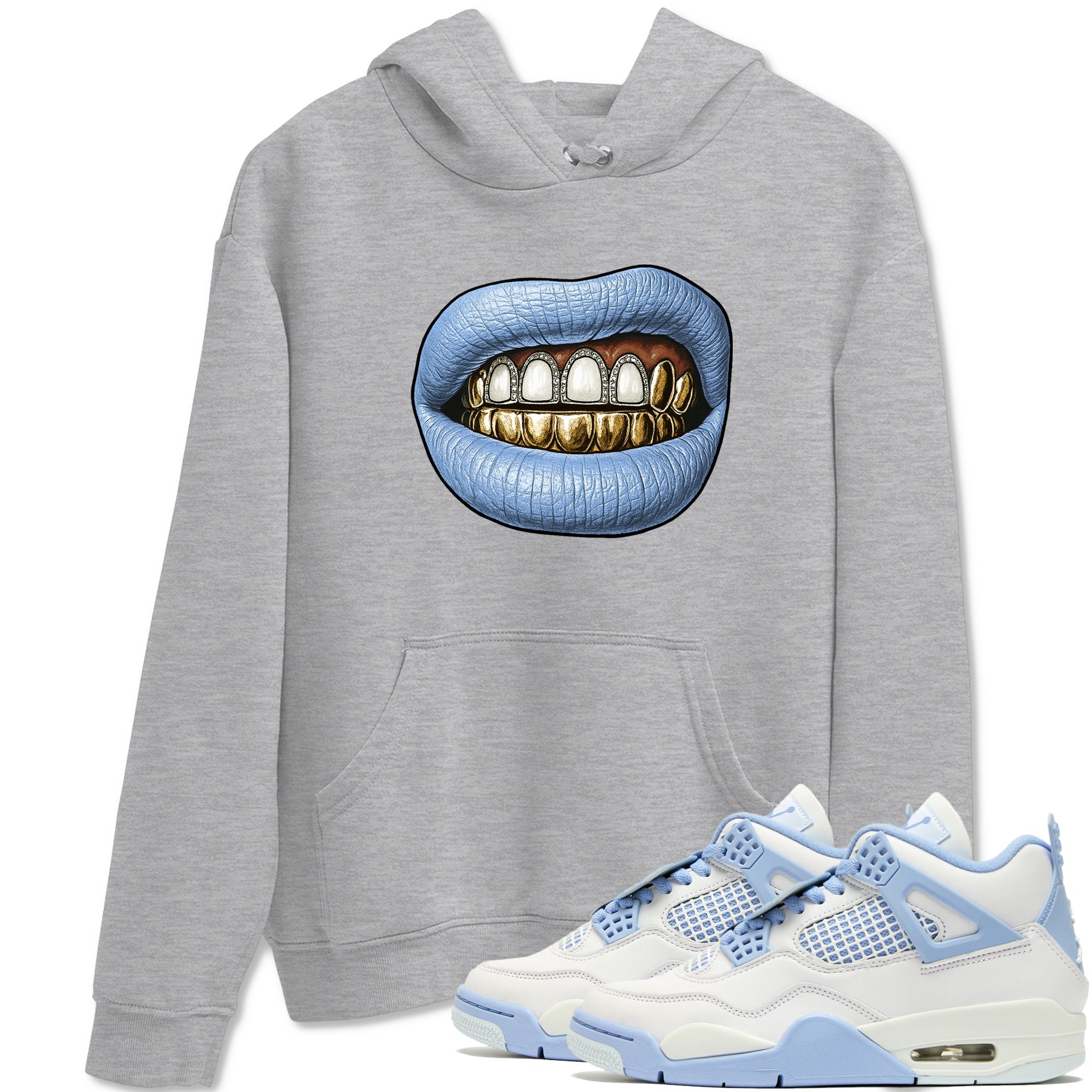 Diamond Teeth snkmatch Tees - Air Jordan 4 Forget Me Not
