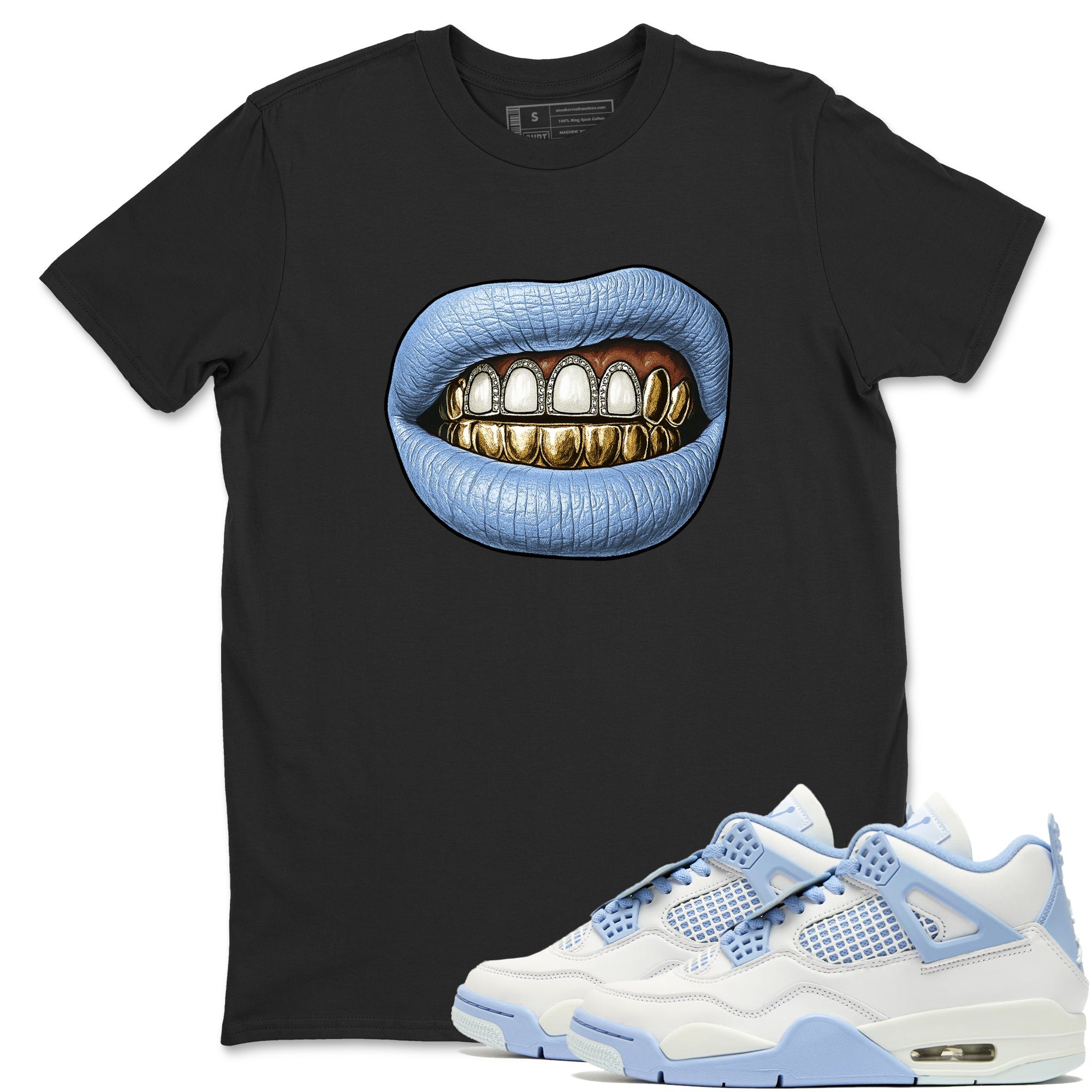 Diamond Teeth snkmatch Tees - Air Jordan 4 Forget Me Not