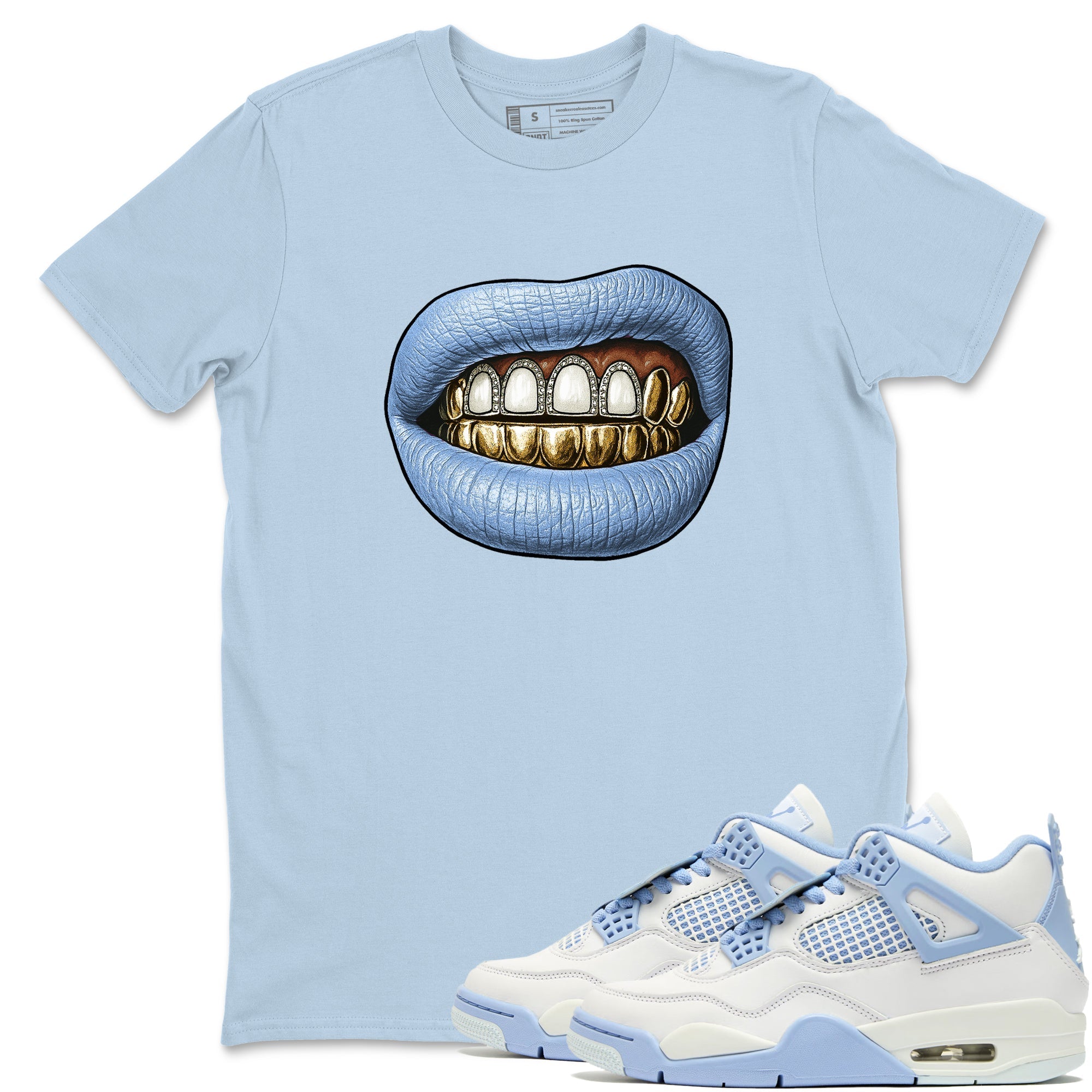 Diamond Teeth snkmatch Tees - Air Jordan 4 Forget Me Not