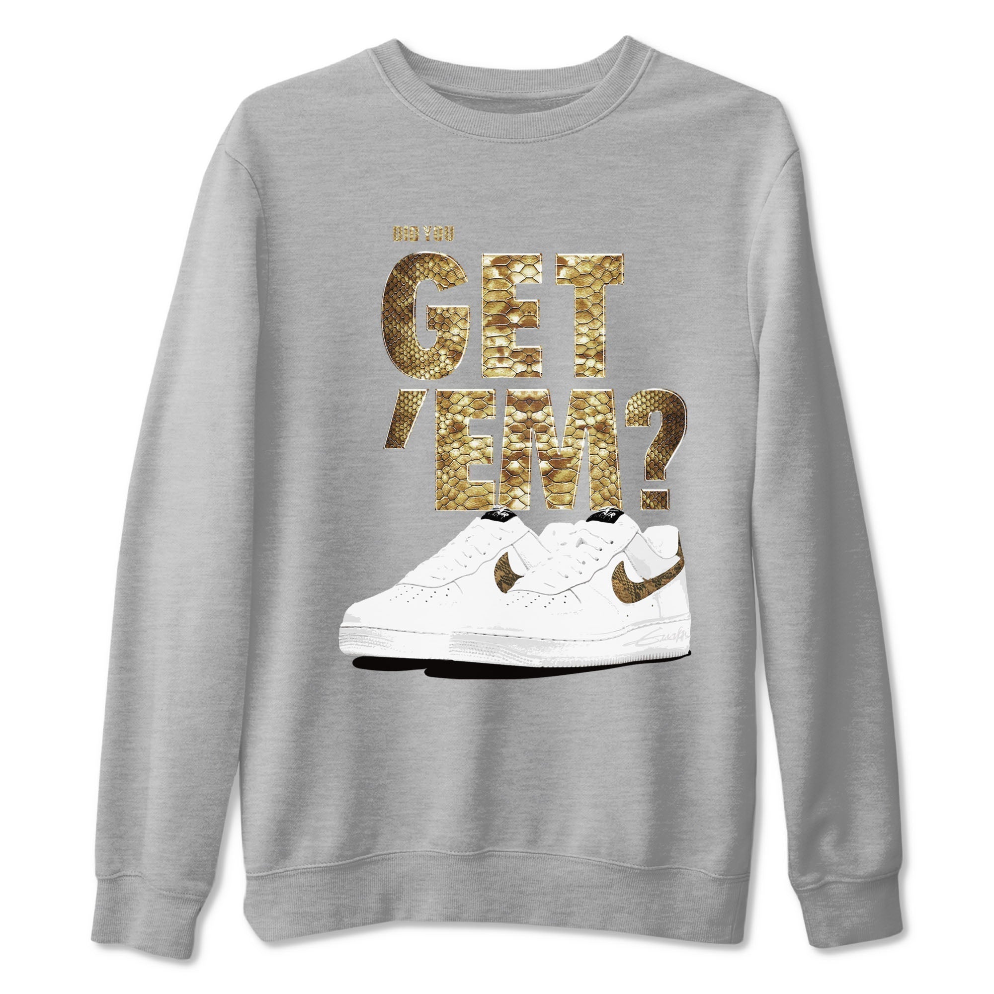 Did You Get 'Em snkmatch Tees - Air Force 1 Ivory Snake