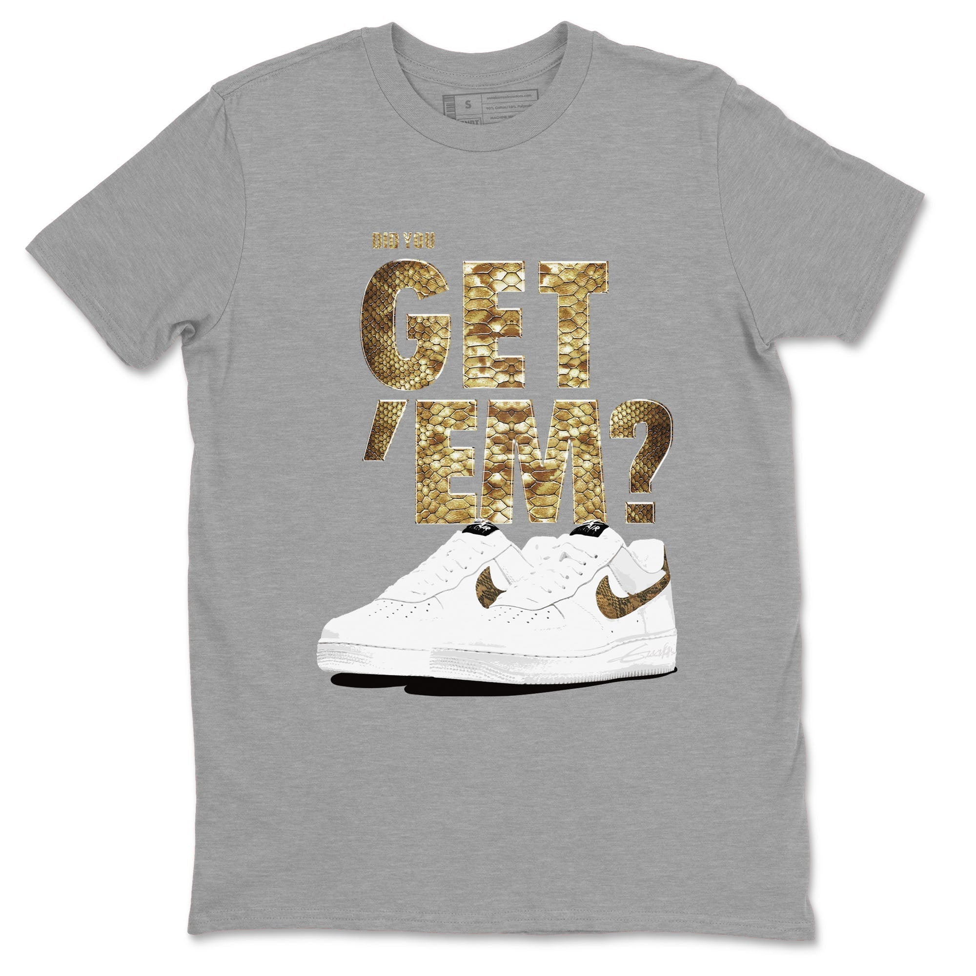 Did You Get 'Em snkmatch Tees - Air Force 1 Ivory Snake