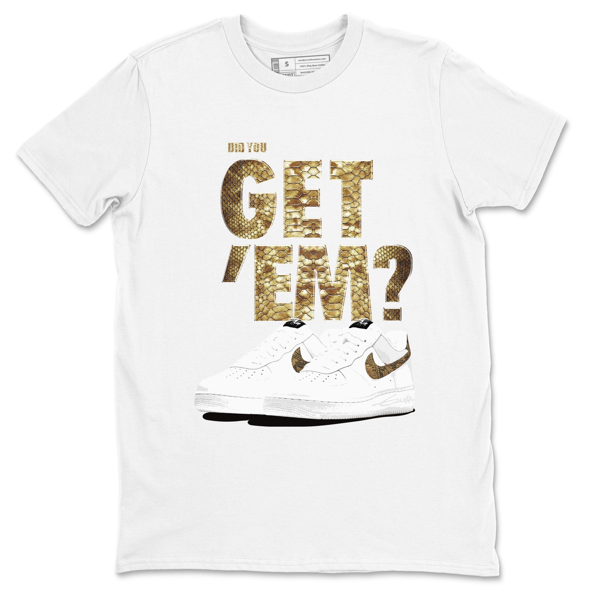 Did You Get 'Em snkmatch Tees - Air Force 1 Ivory Snake