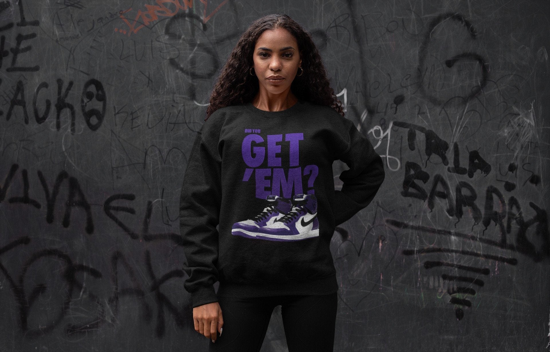 Did You Get 'Em Unisex Tops - Air Jordan 1 Court Purple
