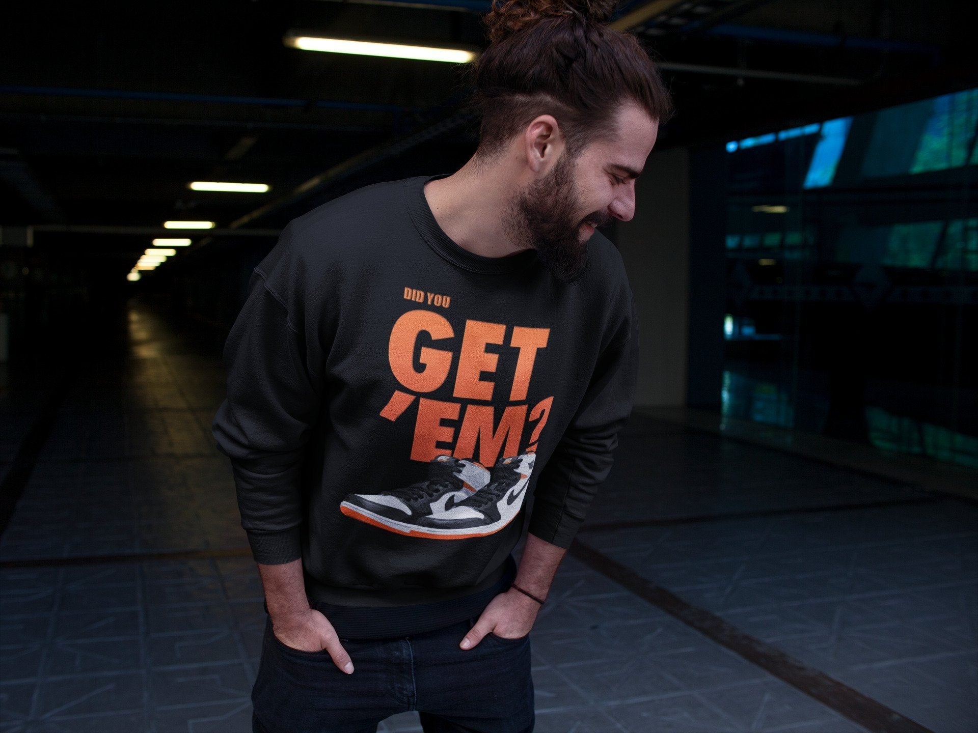 Did You Get 'Em Unisex Tops - Air Jordan 1 Electro Orange