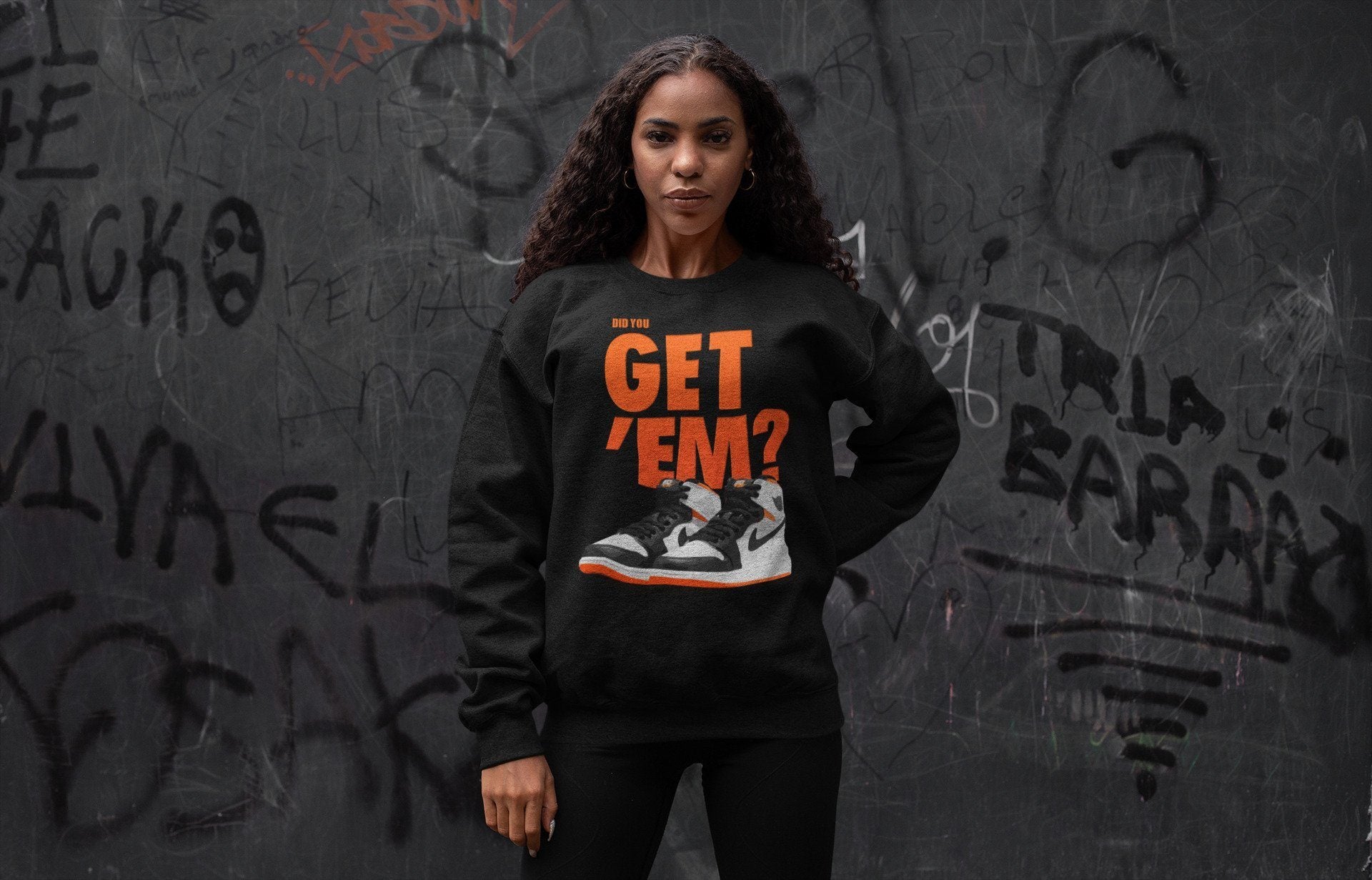 Did You Get 'Em Unisex Tops - Air Jordan 1 Electro Orange
