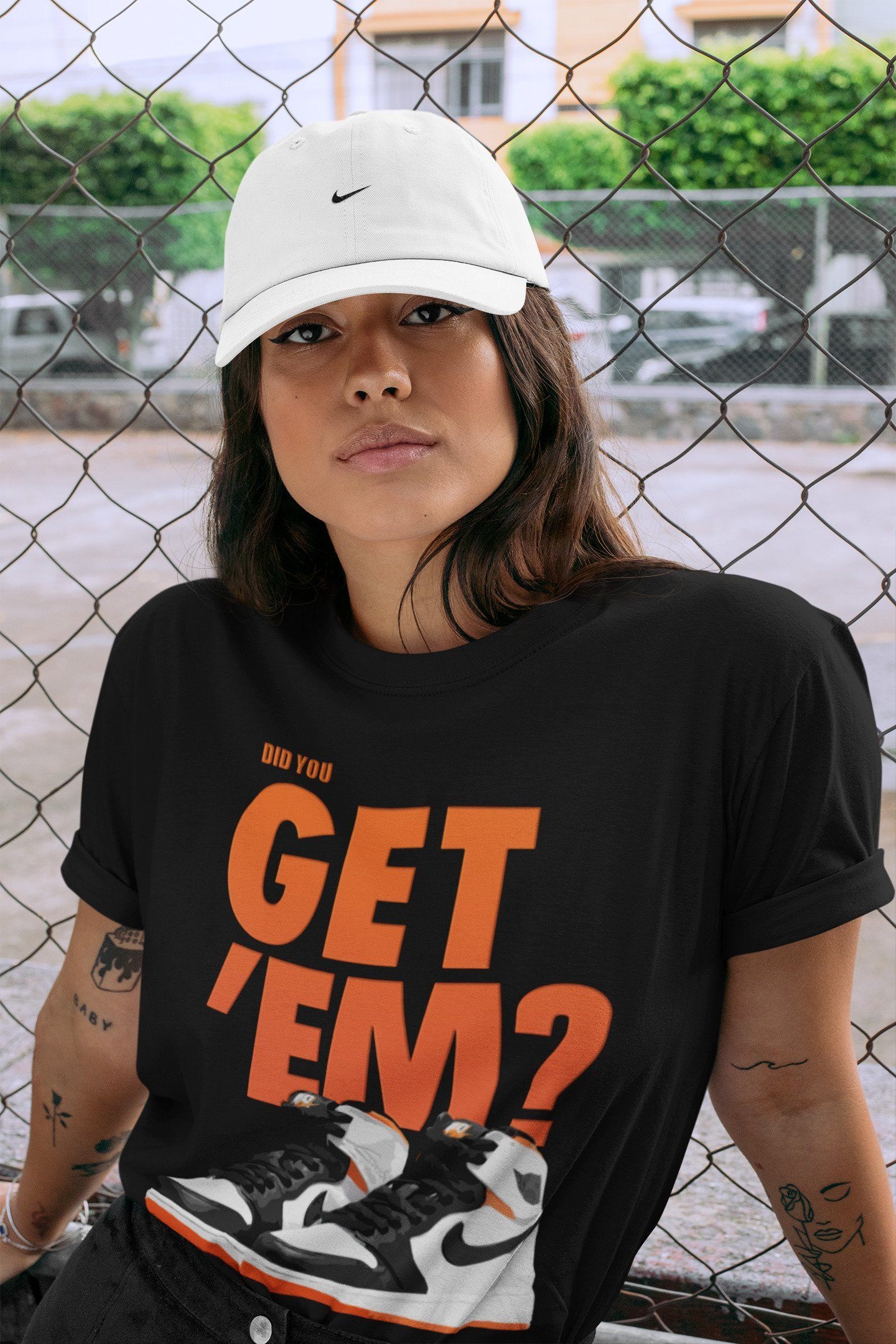 Did You Get 'Em Unisex Tops - Air Jordan 1 Electro Orange