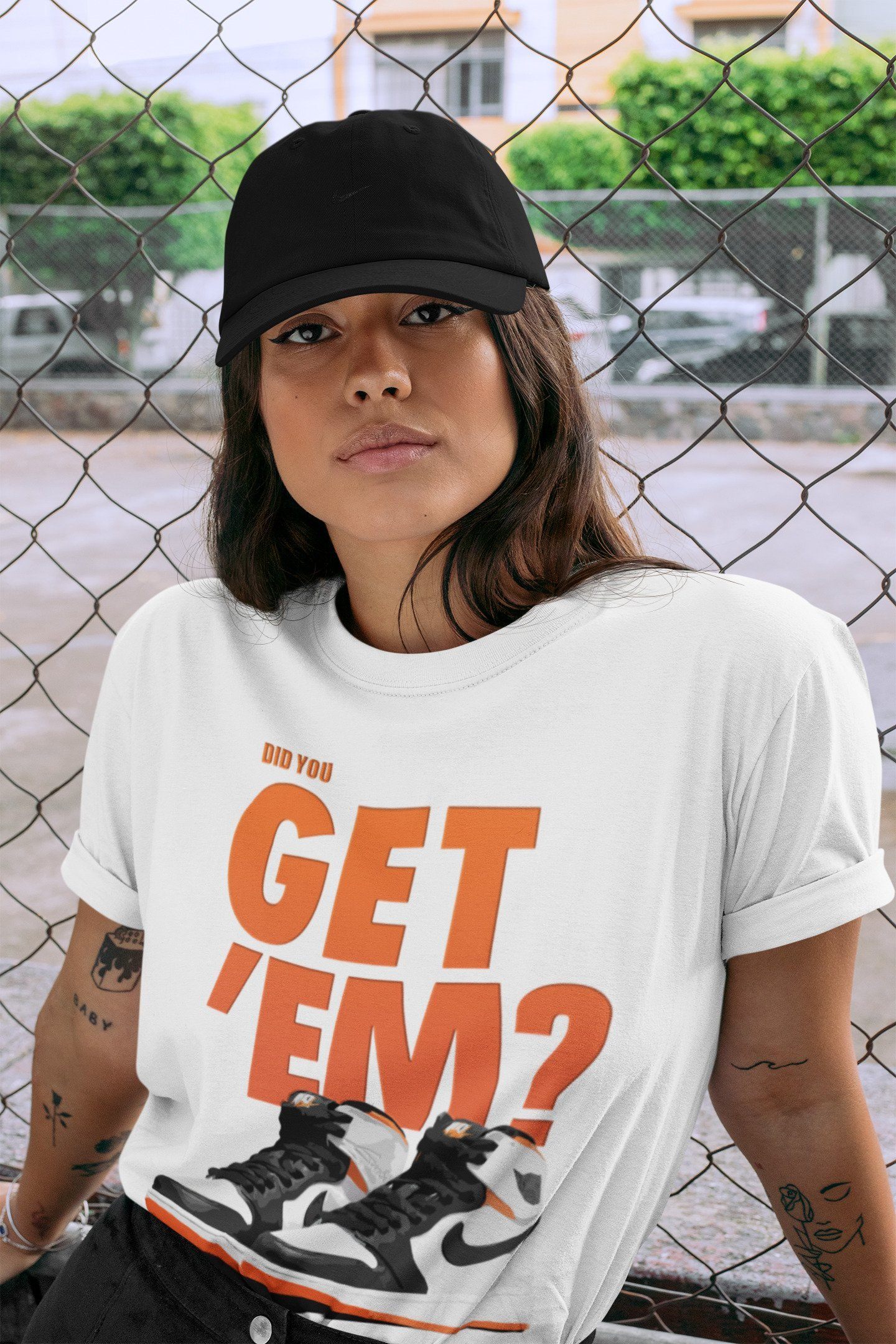 Did You Get 'Em Unisex Tops - Air Jordan 1 Electro Orange