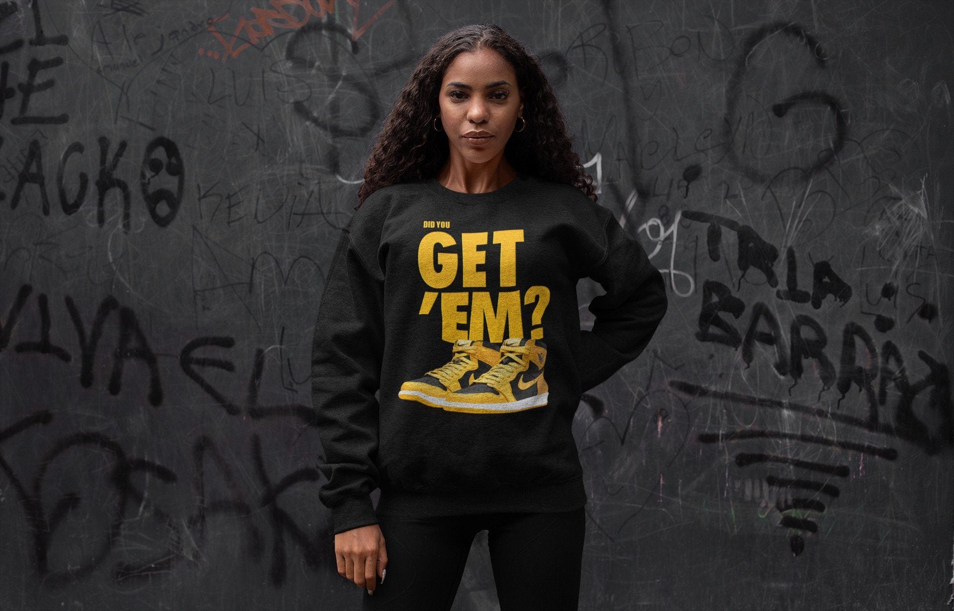 Did You Get 'Em Unisex Tops - Air Jordan 1 Pollen