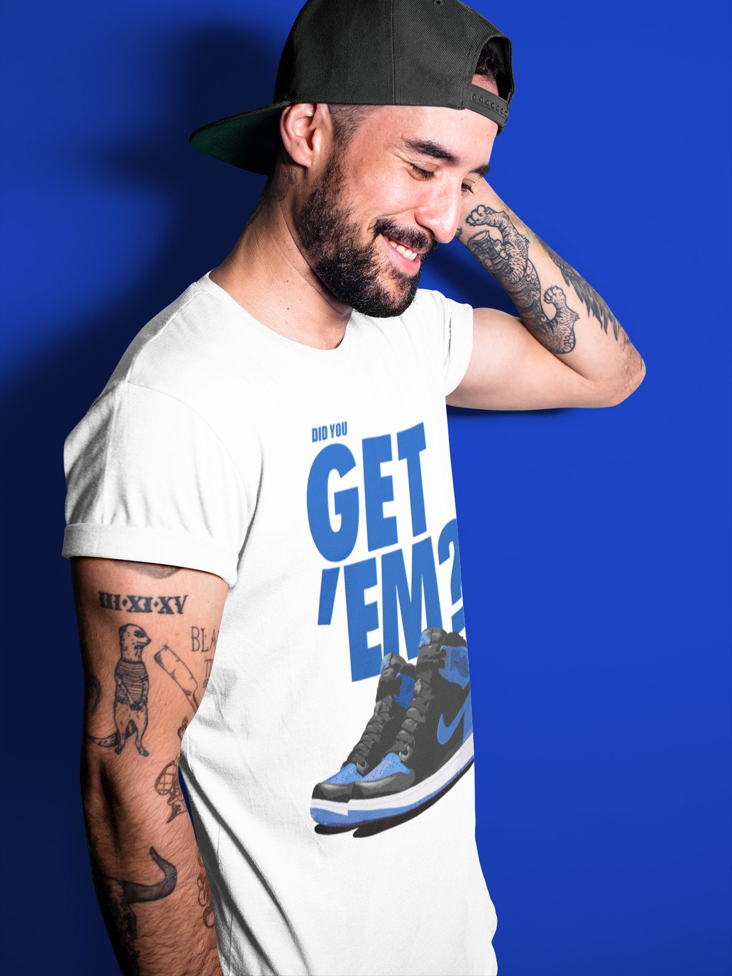Did You Get 'Em Unisex Tops - Air Jordan 1 Royal Black