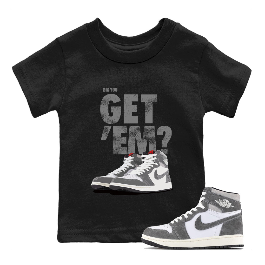 Did You Get 'Em Kids Tops - Air Jordan 1 Washed Heritage
