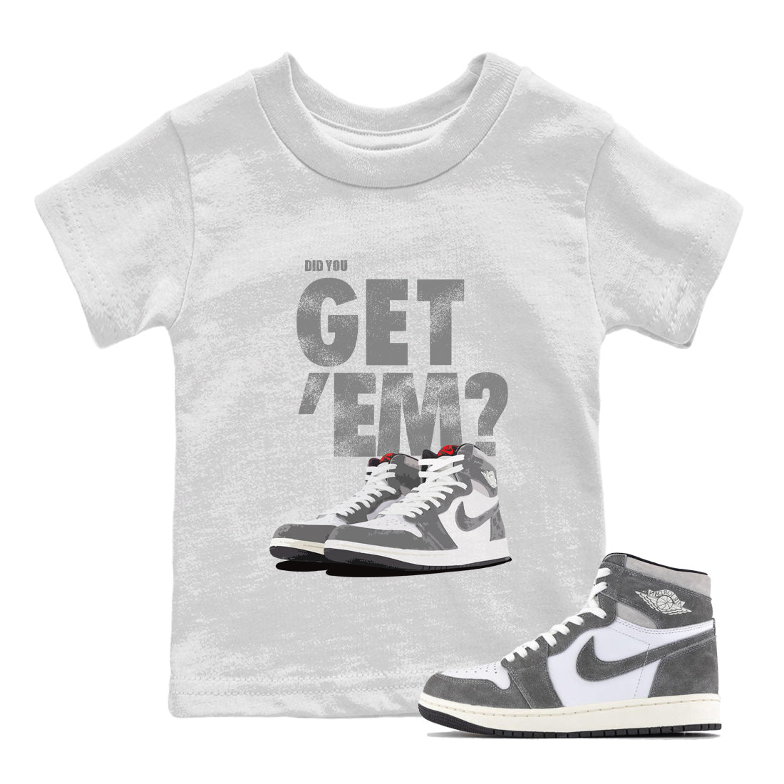 Did You Get 'Em Kids Tops - Air Jordan 1 Washed Heritage