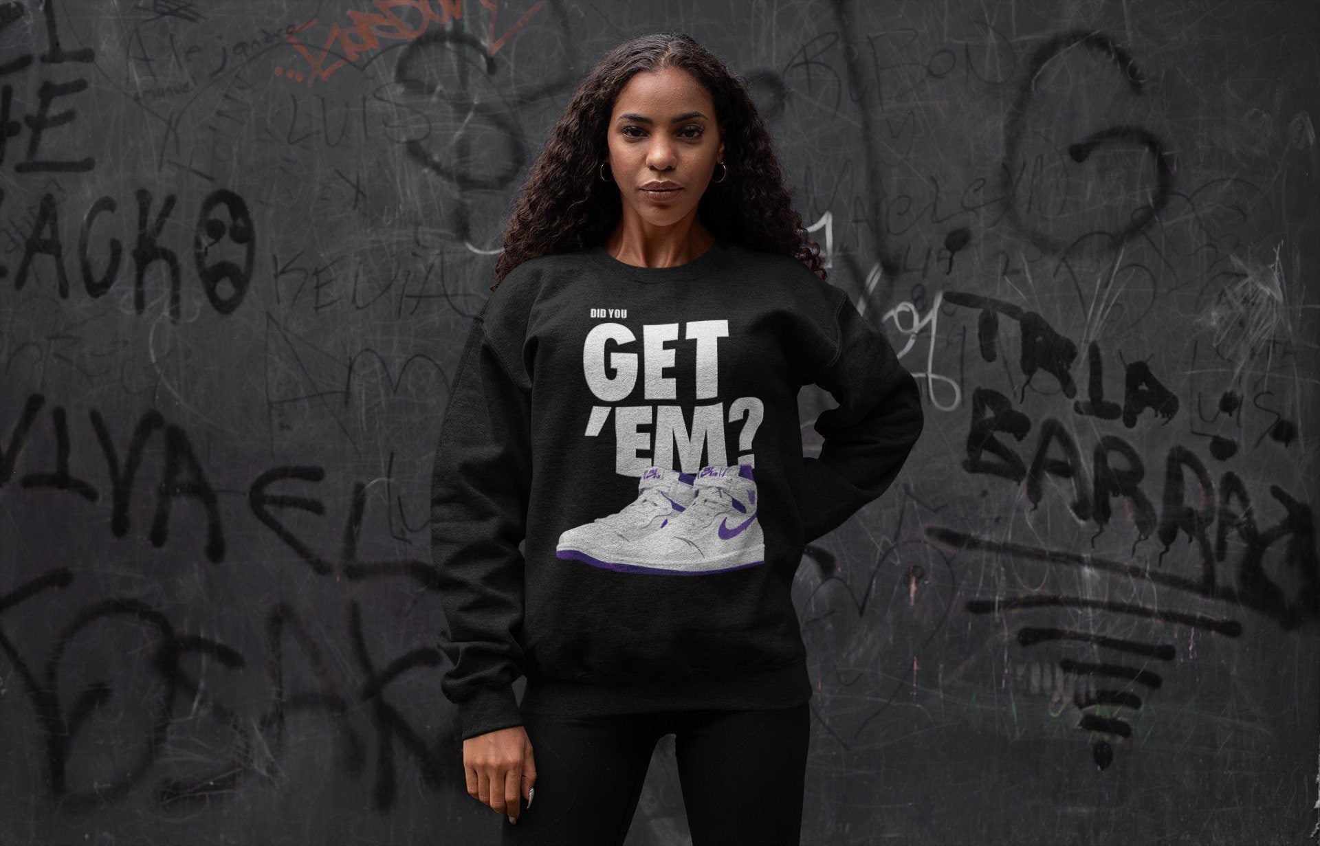 Did You Get 'Em Unisex Tops - Air Jordan 1 WMNS Court Purple
