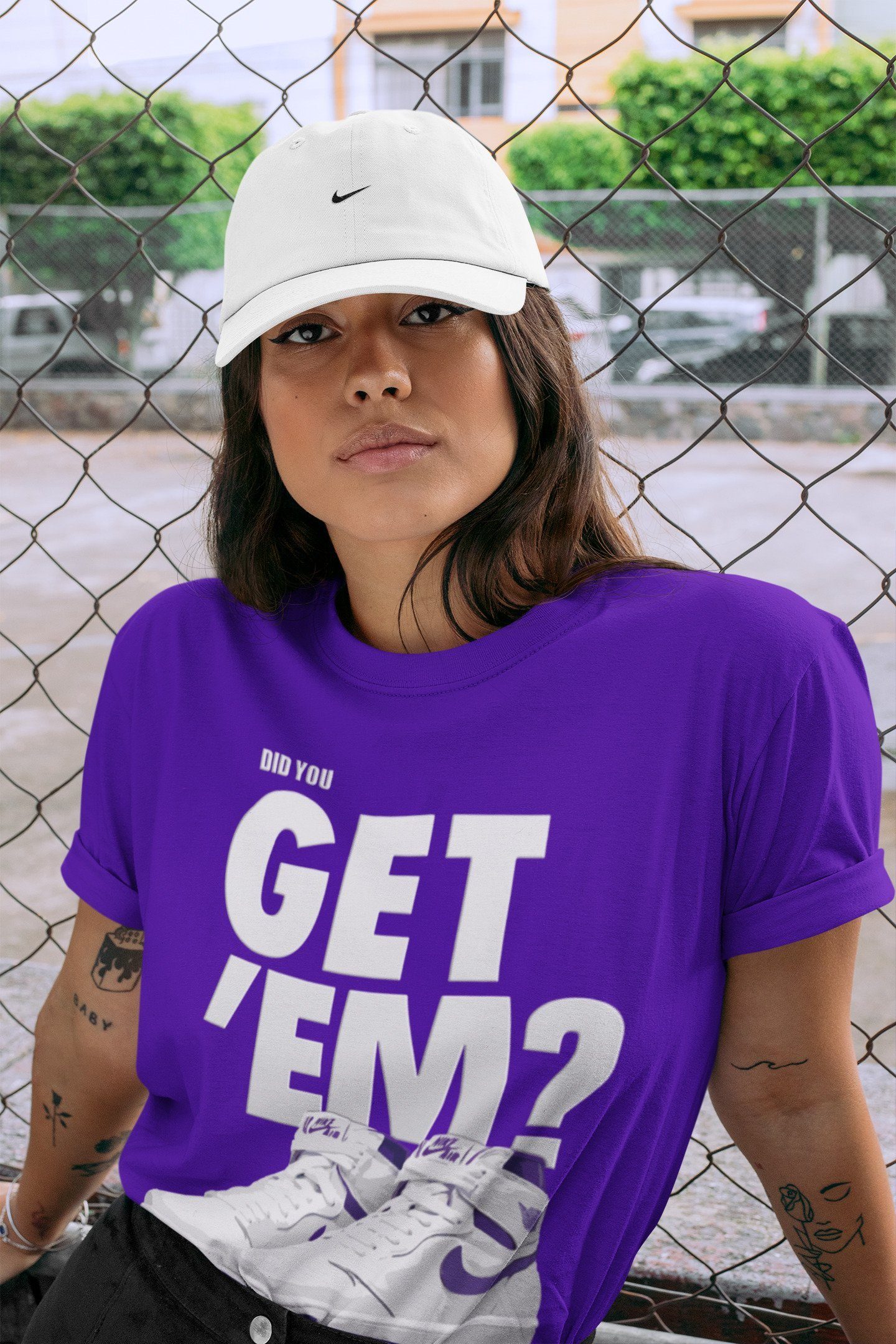 Did You Get 'Em Unisex Tops - Air Jordan 1 WMNS Court Purple