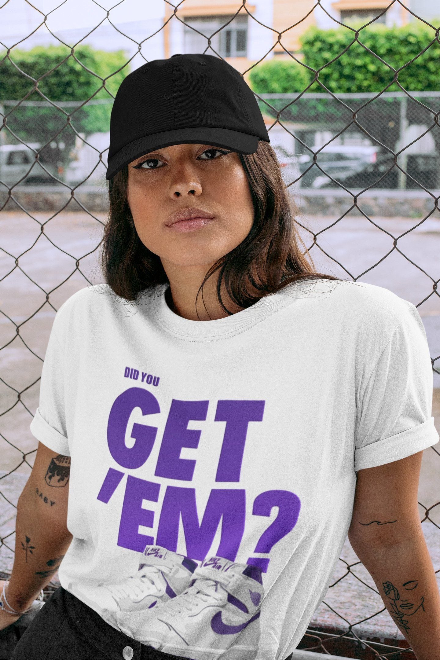 Did You Get 'Em Unisex Tops - Air Jordan 1 WMNS Court Purple