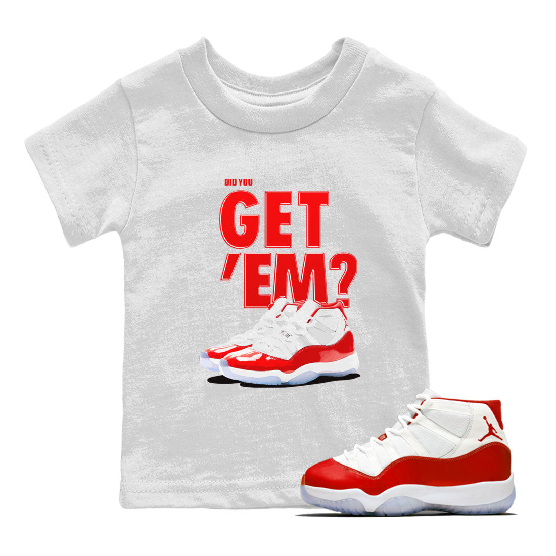 Did You Get 'Em snkmatch Tee Kids - Air Jordan 11 Cherry