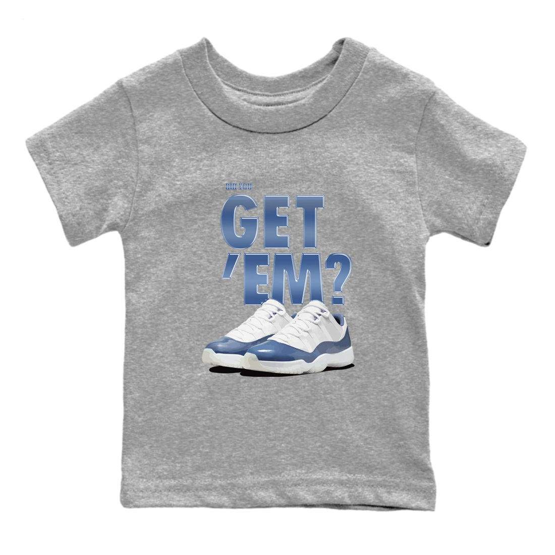 Did You Get 'Em snkmatch Tees Kids - Air Jordan 11 Diffused Blue
