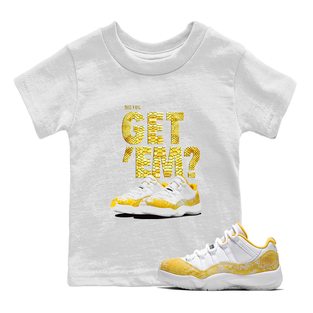 Did You Get 'Em Kids Tops - Air Jordan 11 Yellow Python