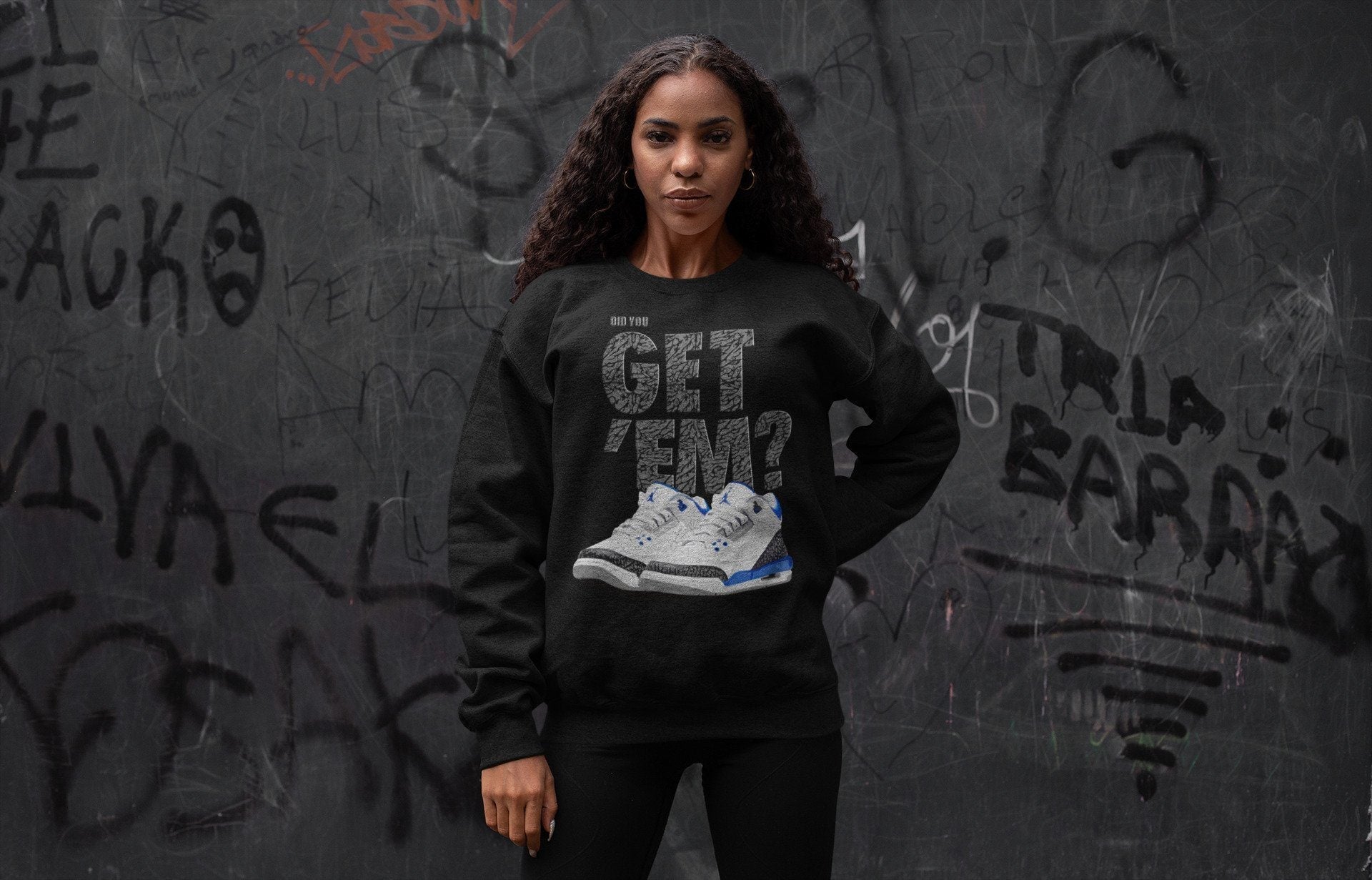 Did You Get 'Em Unisex Tops - Air Jordan 3 Racer Blue