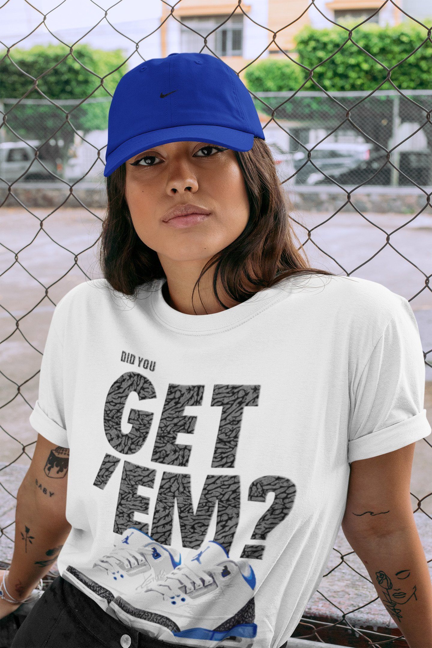 Did You Get 'Em Unisex Tops - Air Jordan 3 Racer Blue