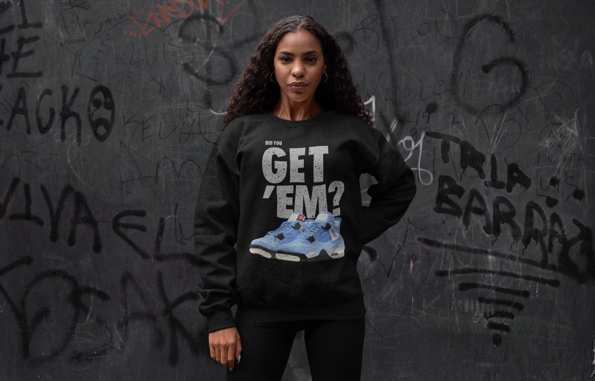 Did You Get 'Em Unisex Tops - Air Jordan 4 University Blue