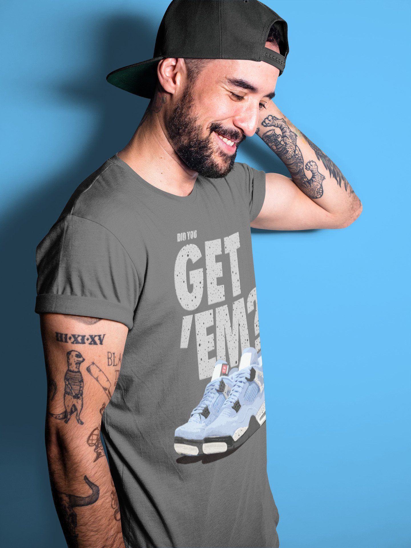 Did You Get 'Em Unisex Tops - Air Jordan 4 University Blue