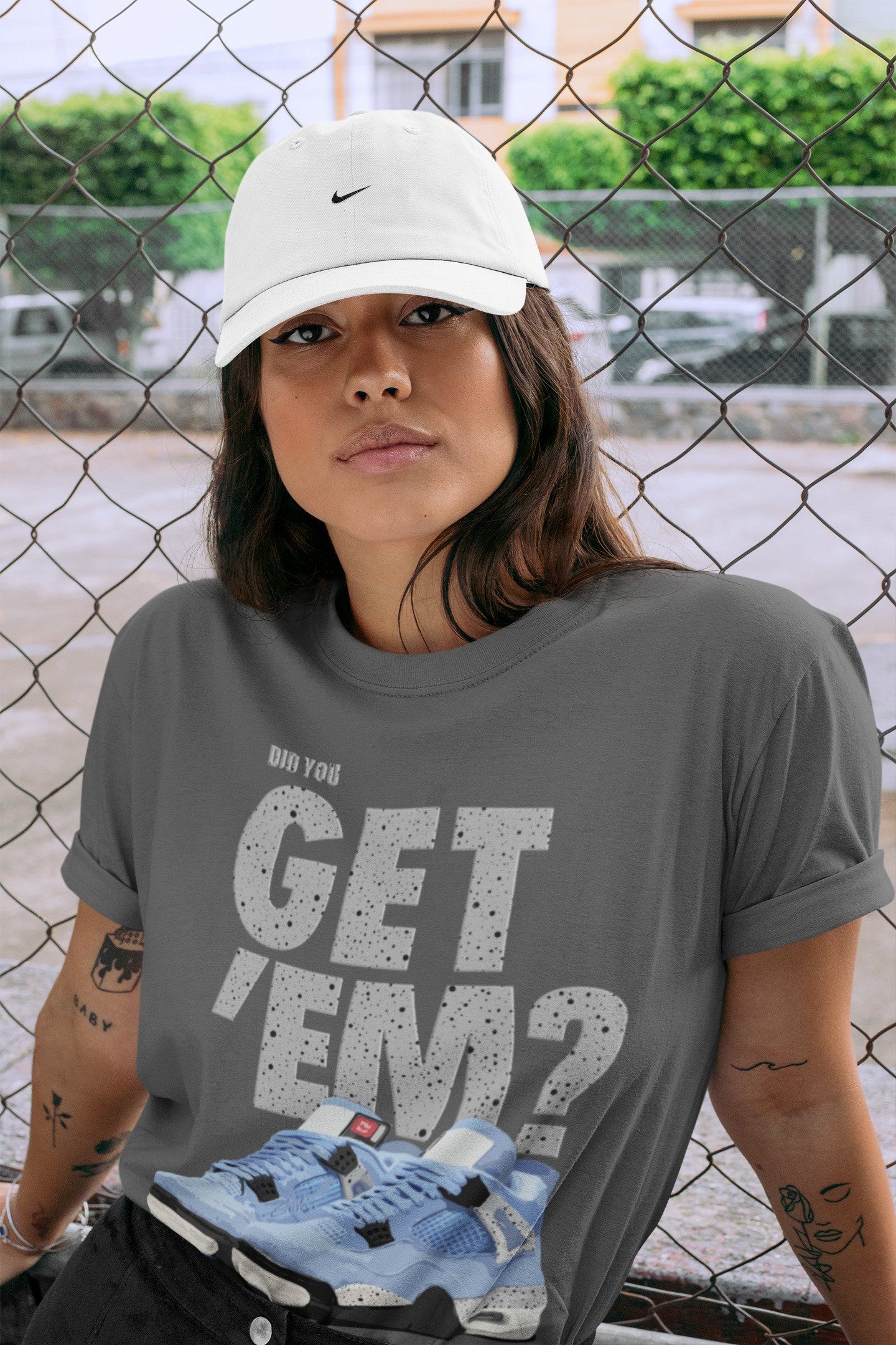 Did You Get 'Em Unisex Tops - Air Jordan 4 University Blue