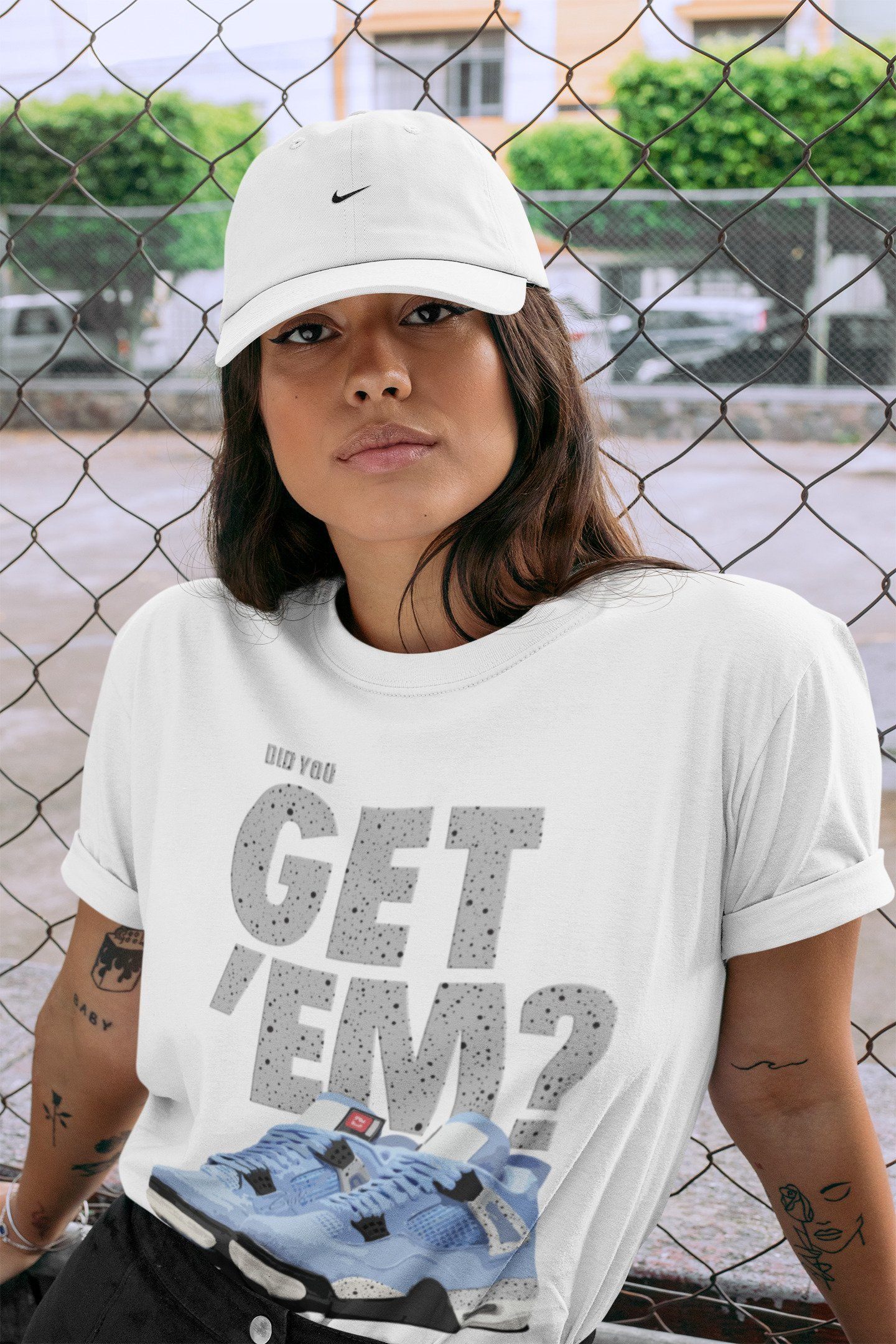 Did You Get 'Em Unisex Tops - Air Jordan 4 University Blue