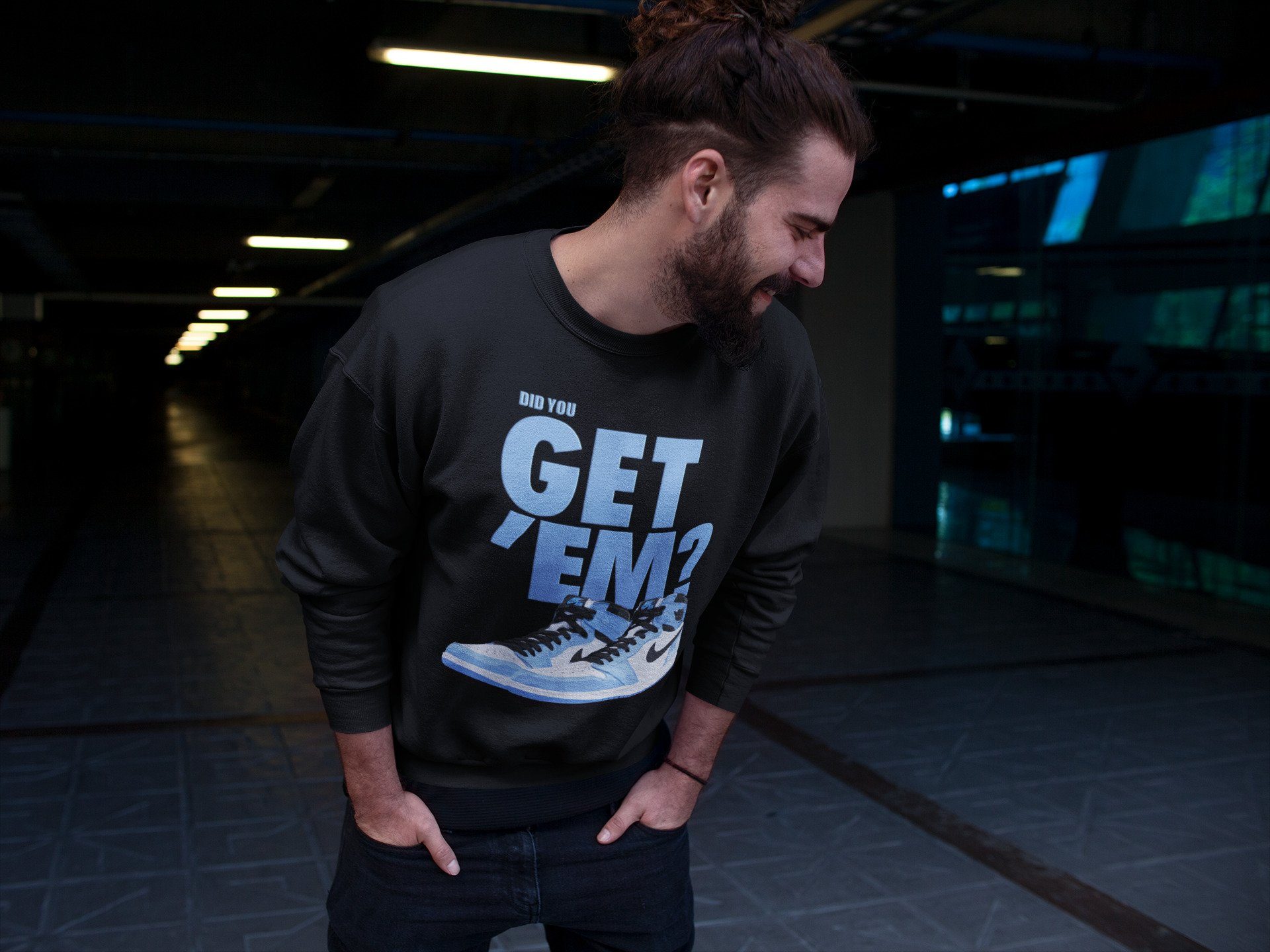 Did You Get 'Em Unisex Tops - Air Jordan 1 University Blue