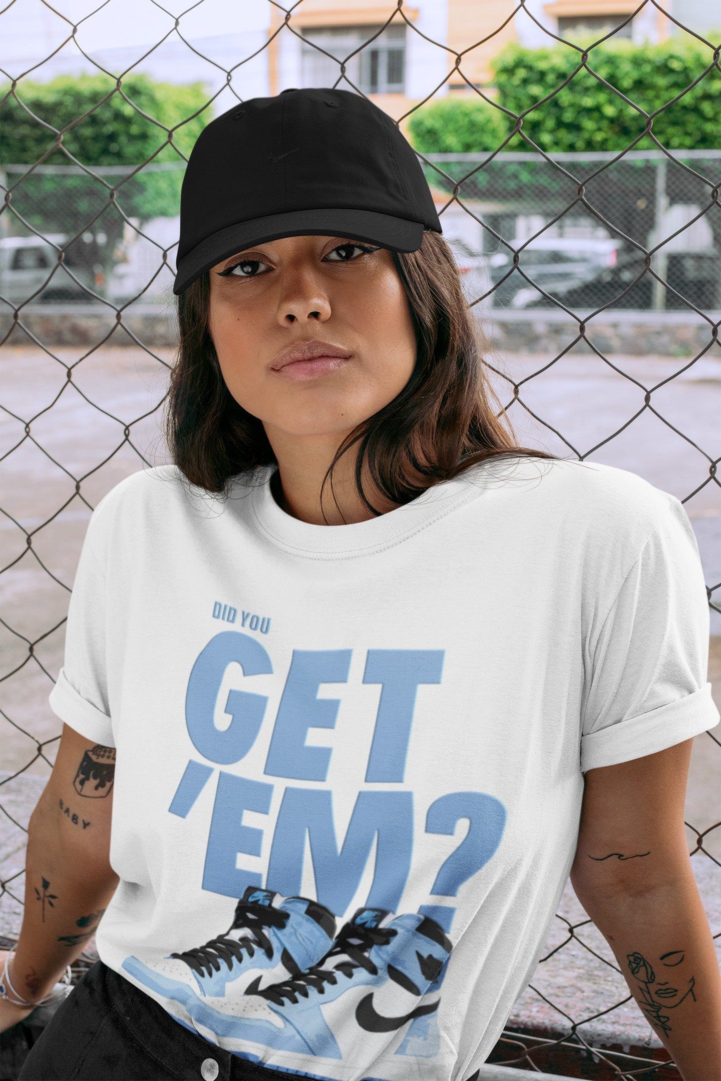 Did You Get 'Em Unisex Tops - Air Jordan 1 University Blue