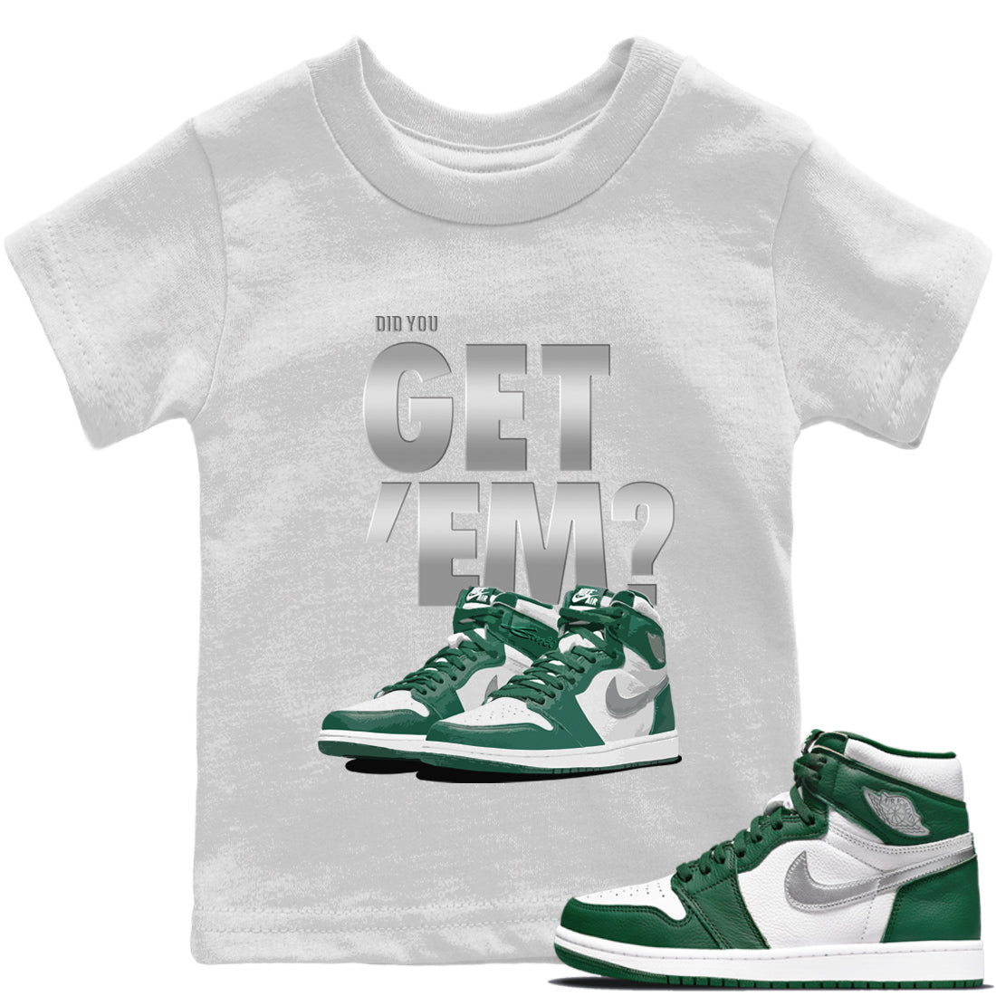 Did You Get 'Em Kids Tops - Air Jordan 1 Gorge Green