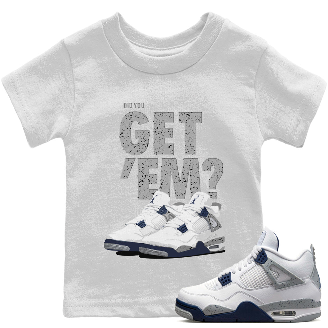 Did You Get 'Em Kids Tops - Air Jordan 4 Midnight Navy