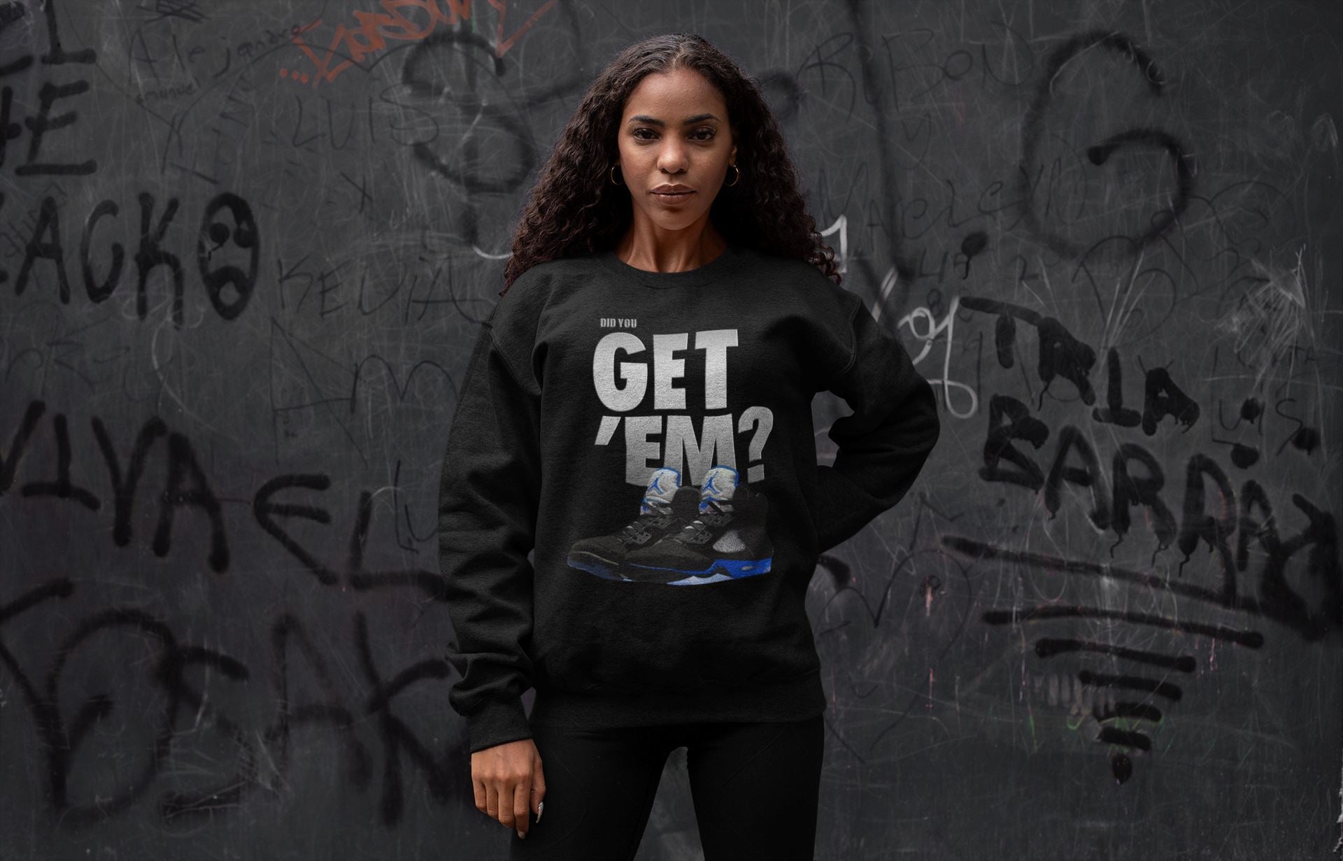 Did You Get 'Em Unisex Tops - Air Jordan 5 Racer Blue