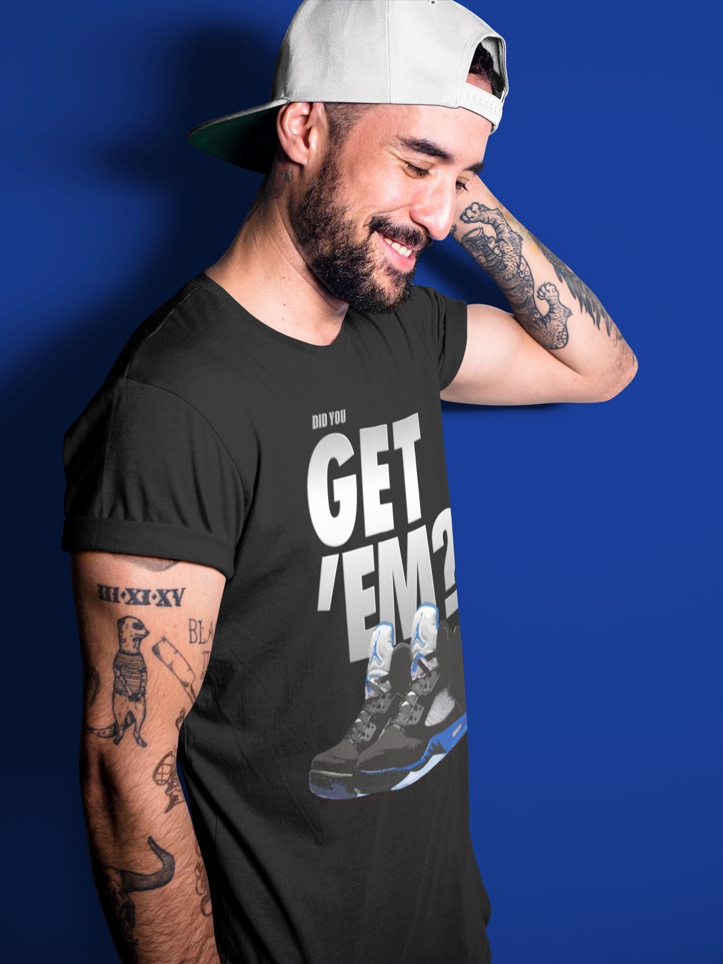 Did You Get 'Em Unisex Tops - Air Jordan 5 Racer Blue