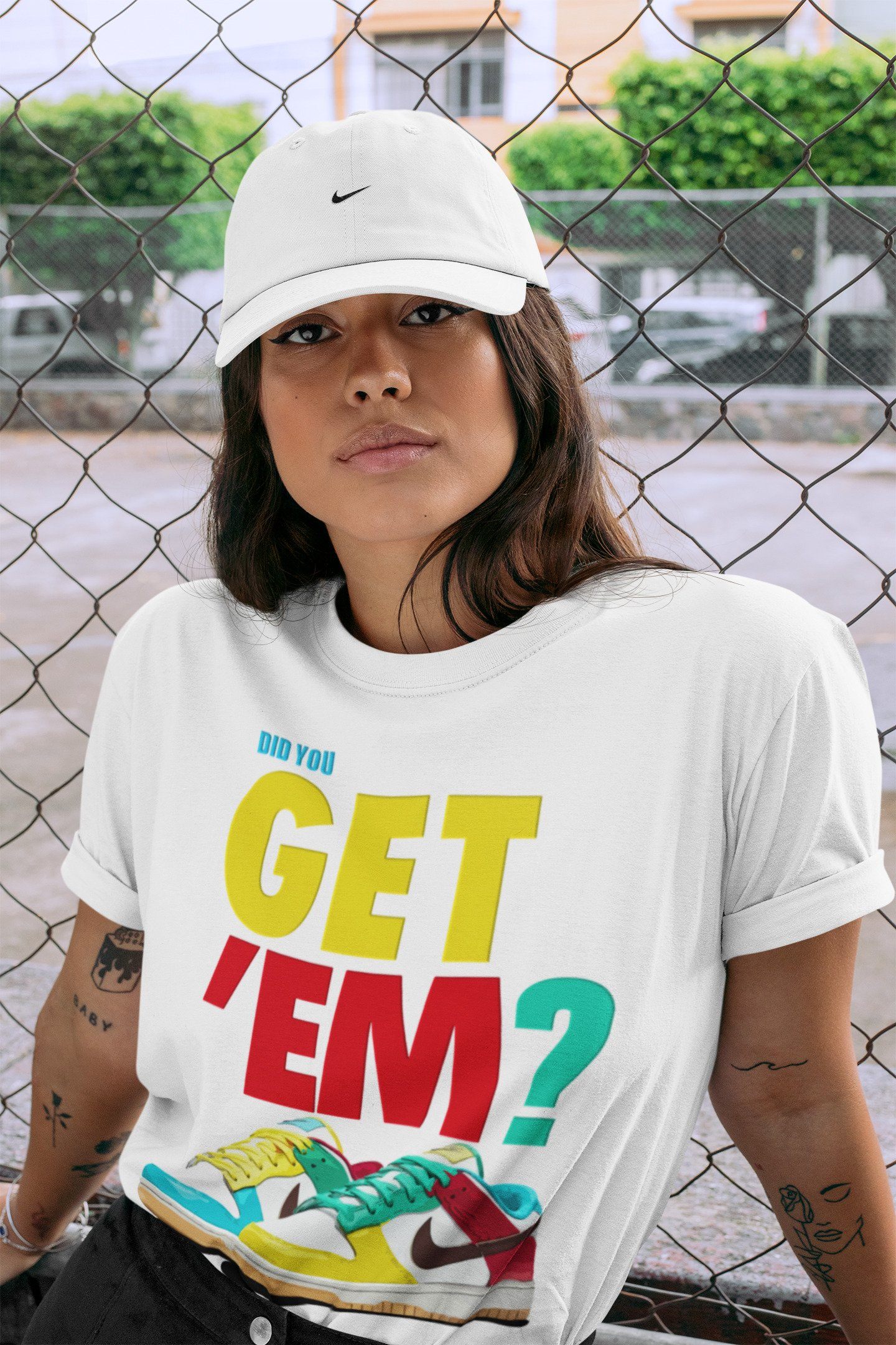 Did You Get 'Em Unisex Tops - Dunk Free 99 White