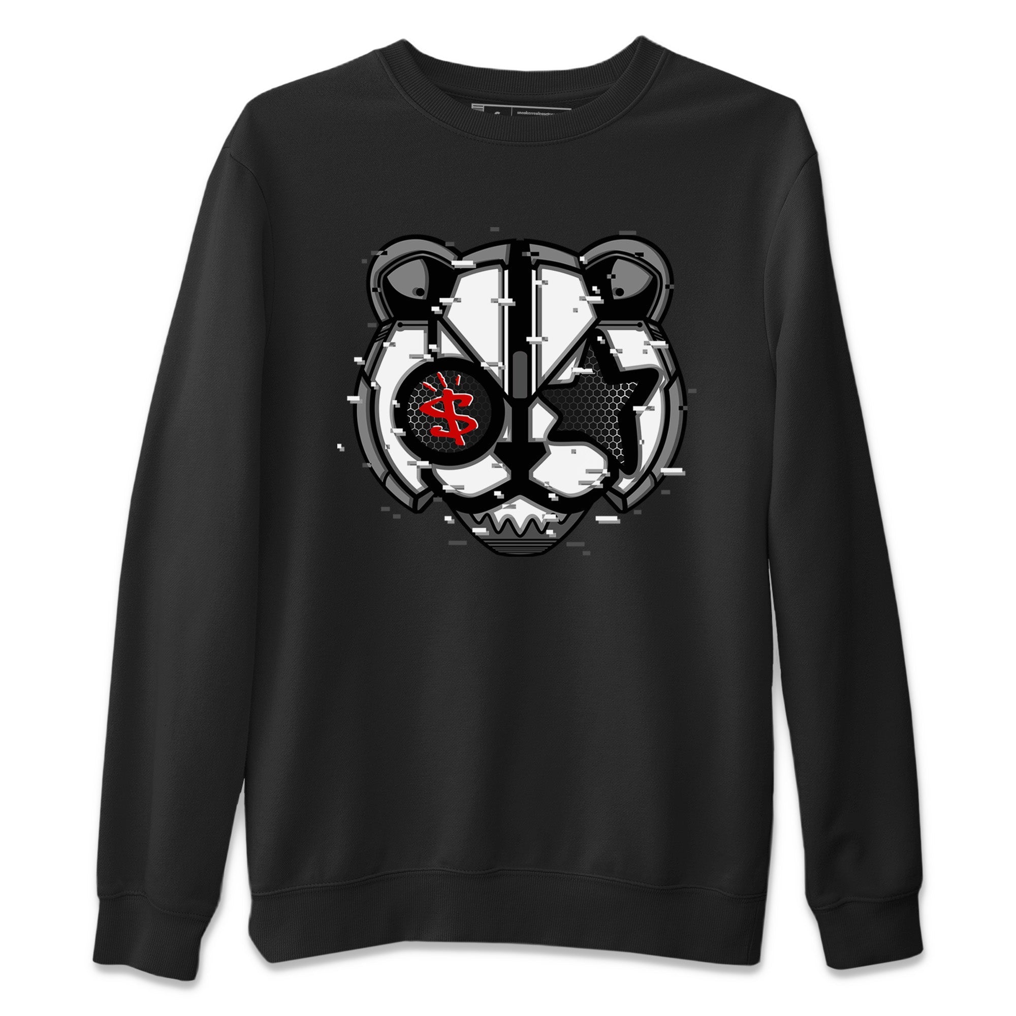 Digital Cat Face Unisex Tops - Air Jordan 13 Black Flint