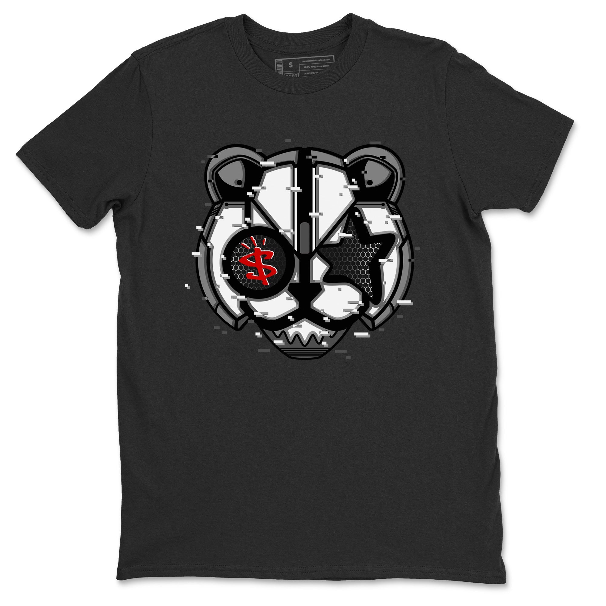 Digital Cat Face Unisex Tops - Air Jordan 13 Black Flint