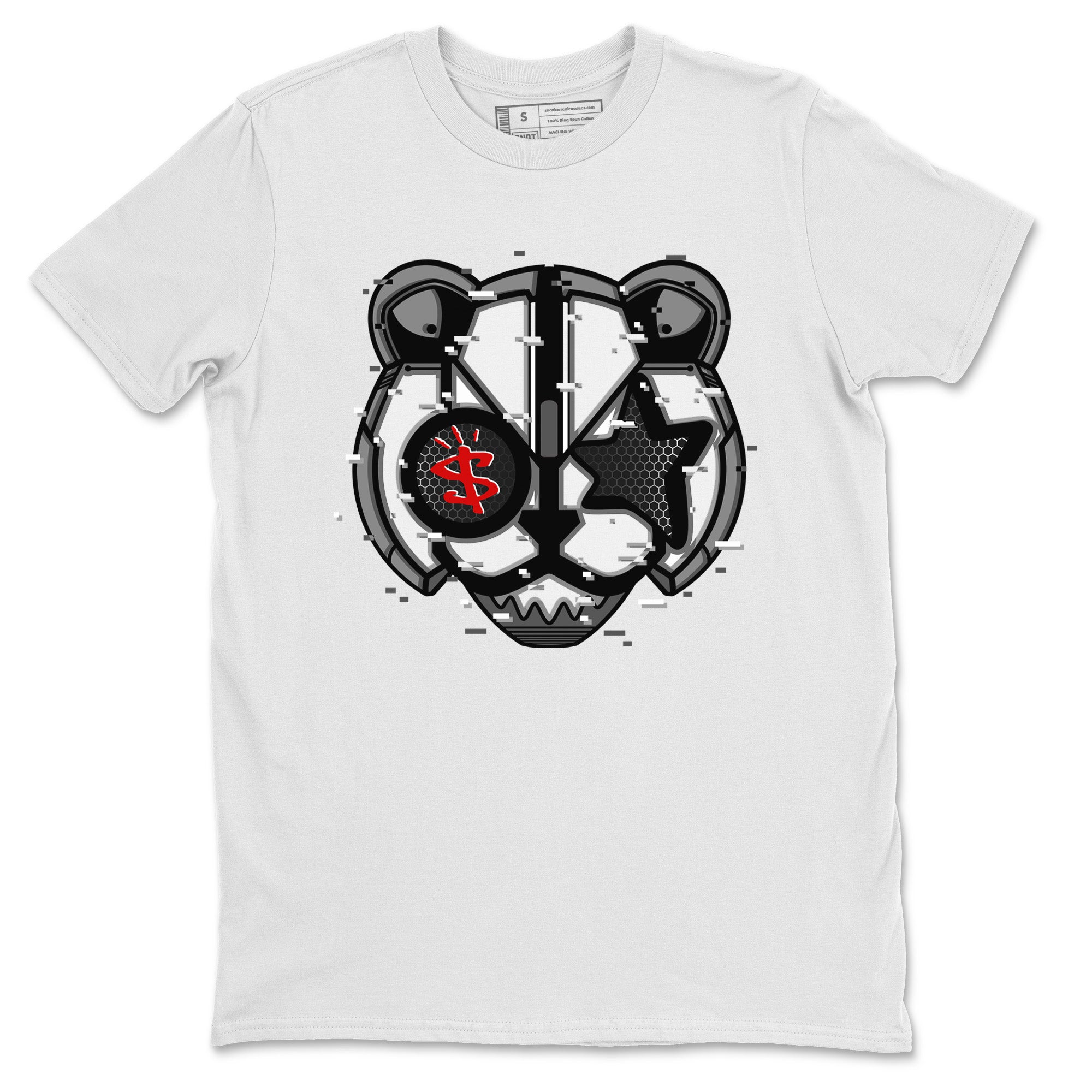 Digital Cat Face Unisex Tops - Air Jordan 13 Black Flint