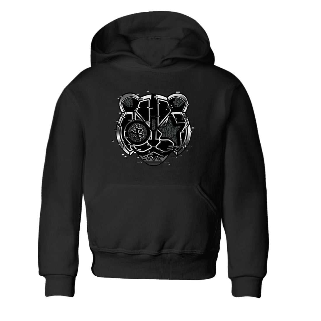 Digital Cat Face snkmatch Tees Kids - Air Jordan 3 Black Cat
